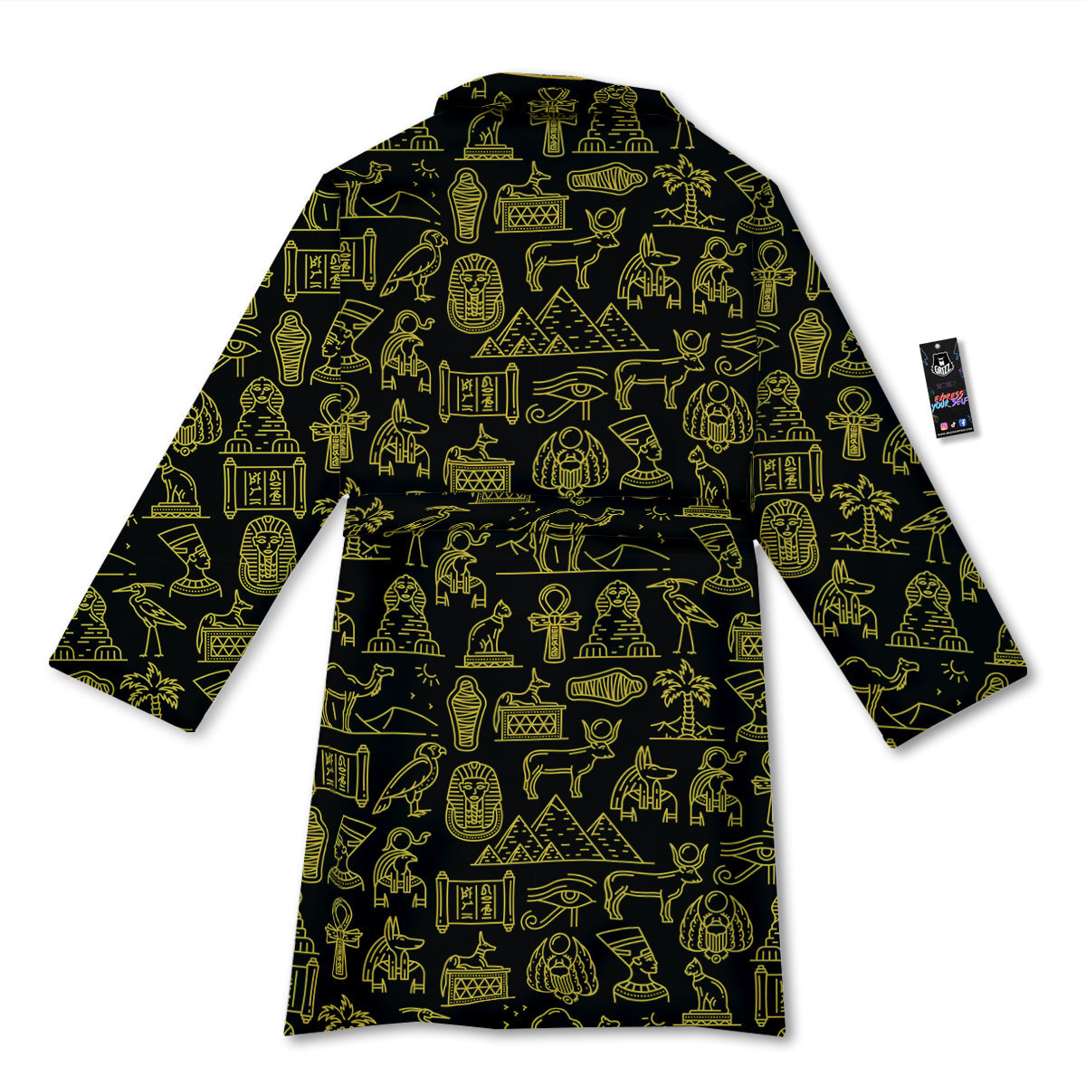 Glod Ancient Egyptian Print Pattern Bathrobe-grizzshop