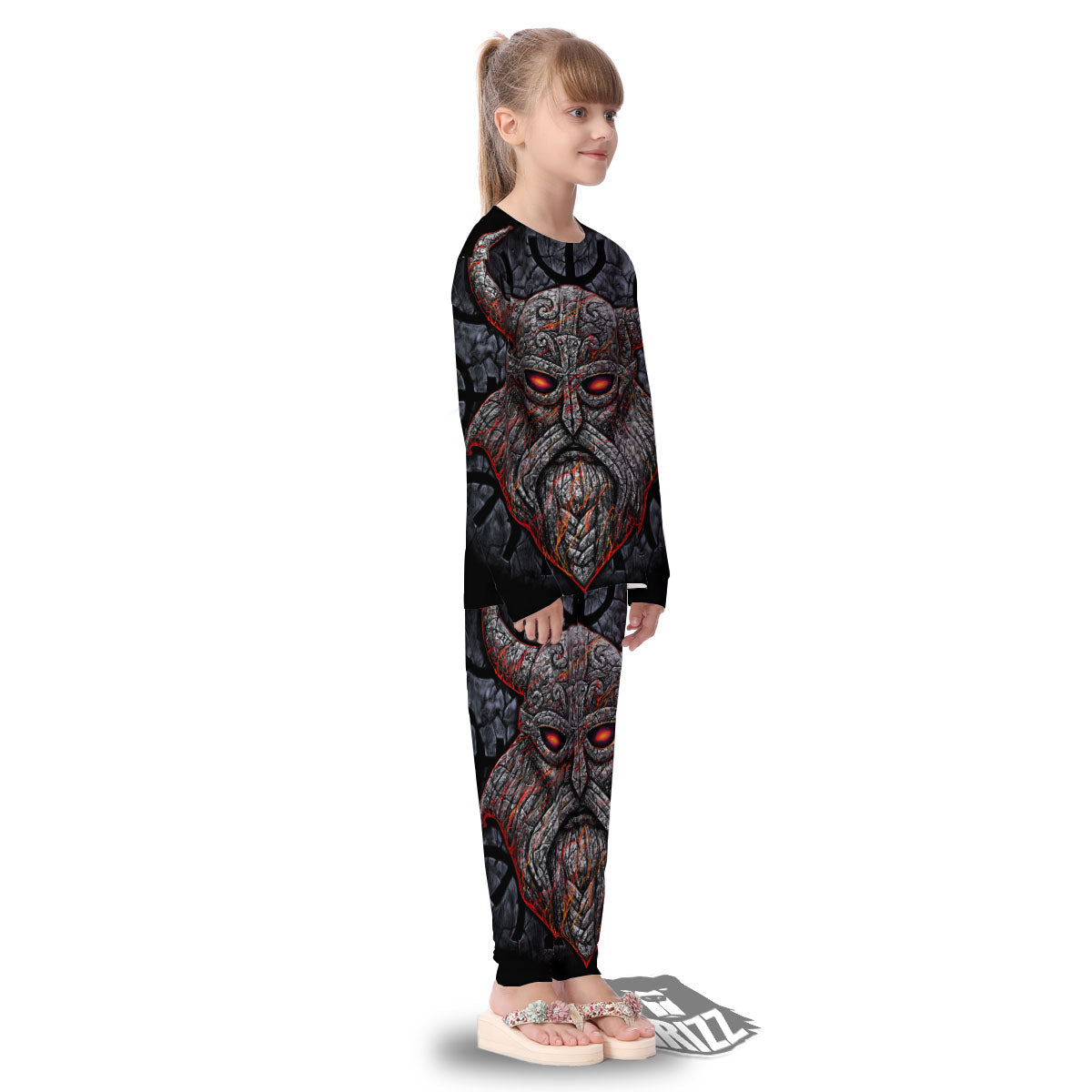 God Odin Ancient Viking Norse Print Kid's Pajamas-grizzshop
