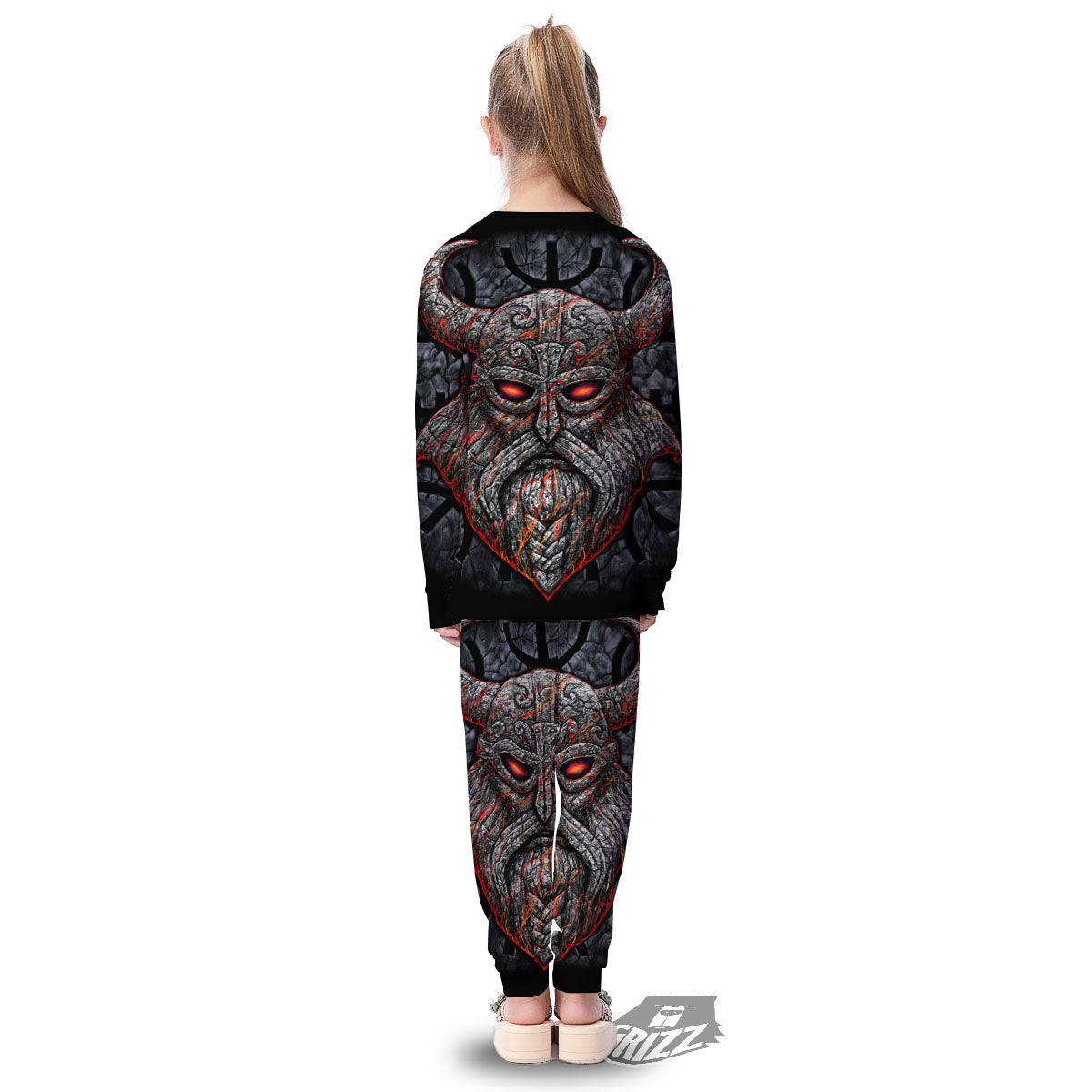 God Odin Ancient Viking Norse Print Kid's Pajamas-grizzshop