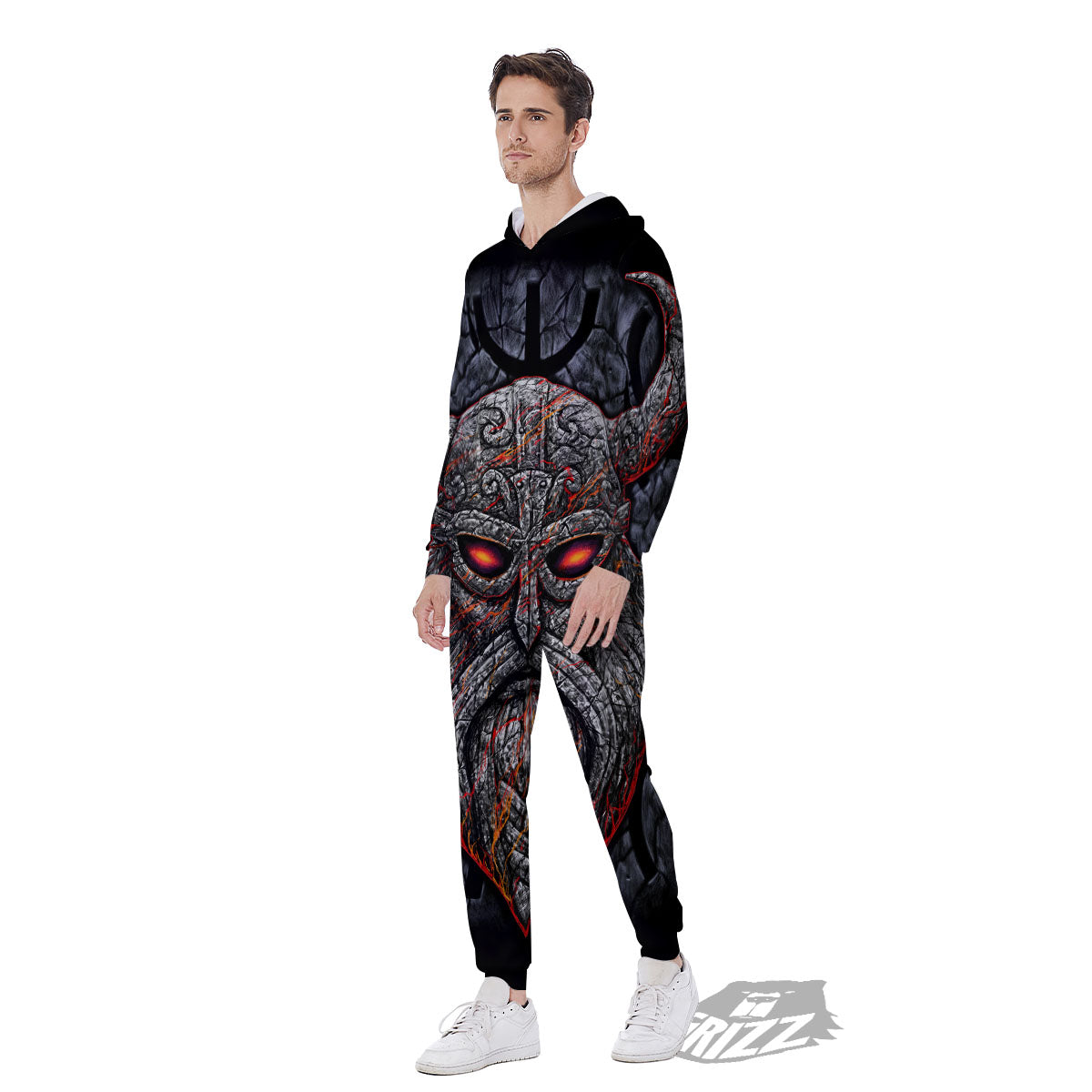 God Odin Ancient Viking Norse Print Men's Jumpsuit-grizzshop