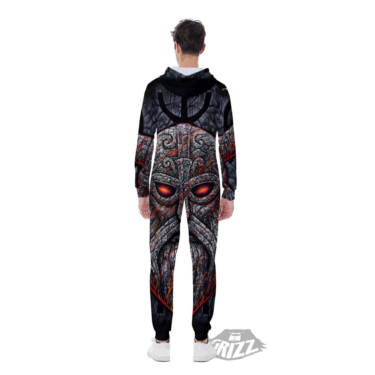 God Odin Ancient Viking Norse Print Men's Jumpsuit-grizzshop