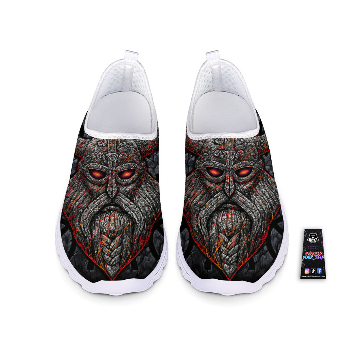 God Odin Ancient Viking Norse Print Nurse Shoes-grizzshop