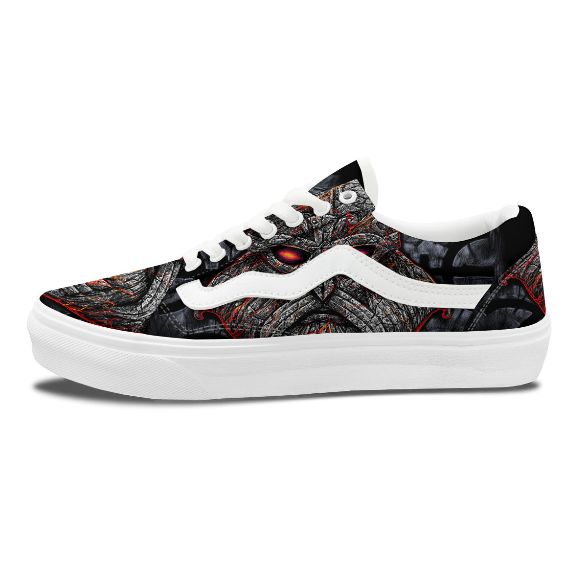 God Odin Ancient Viking Norse Print Skate Shoes-grizzshop
