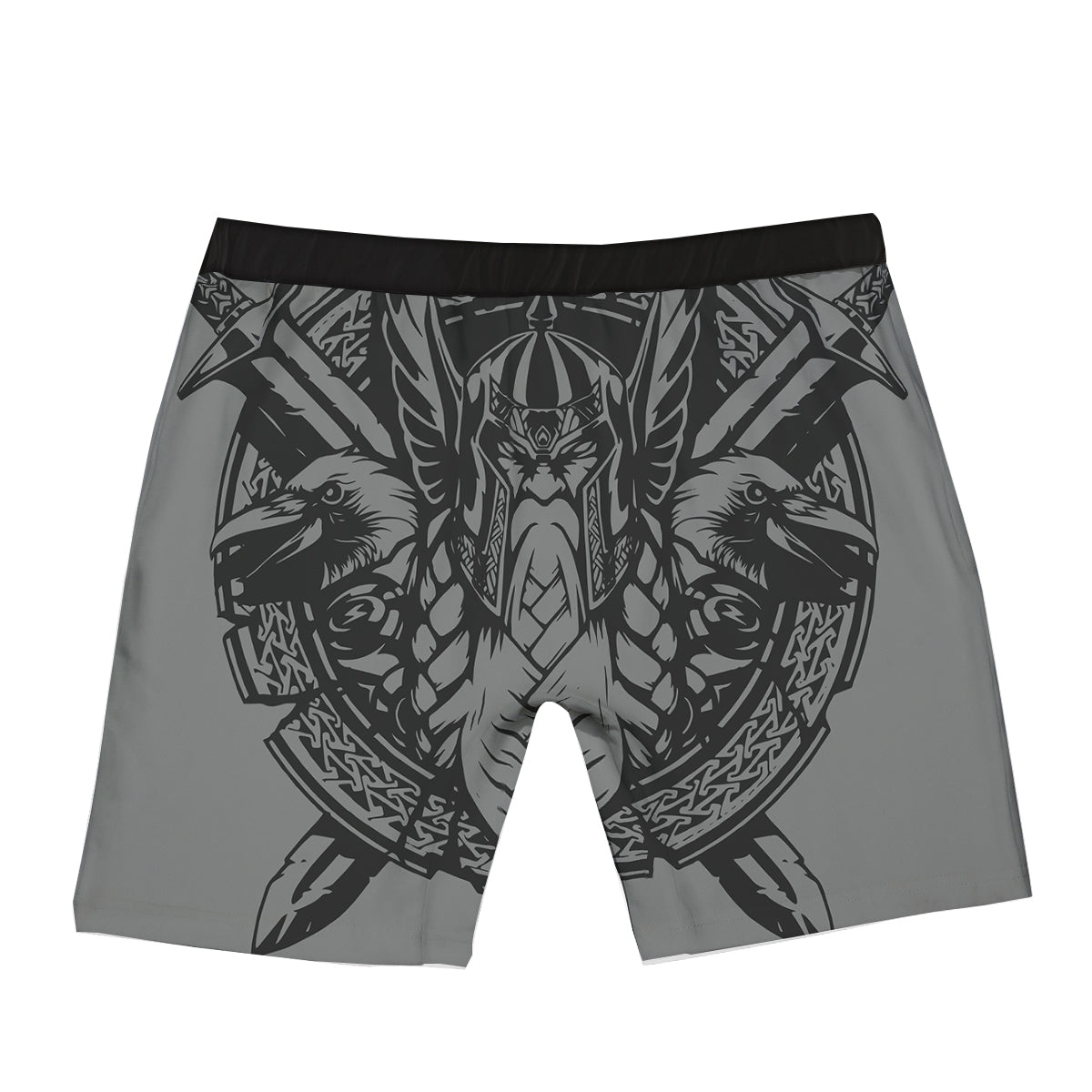 God Odin Grey Color Print Boxer Briefs-grizzshop