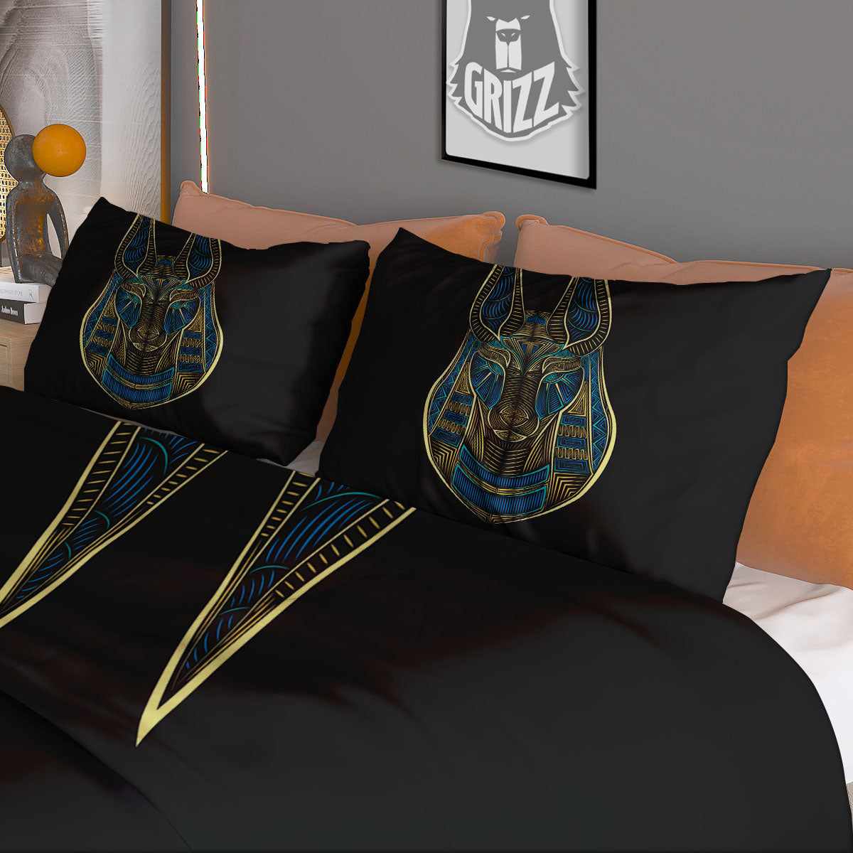 Gods Ancient Egyptian Print Duvet Cover Bedding Set