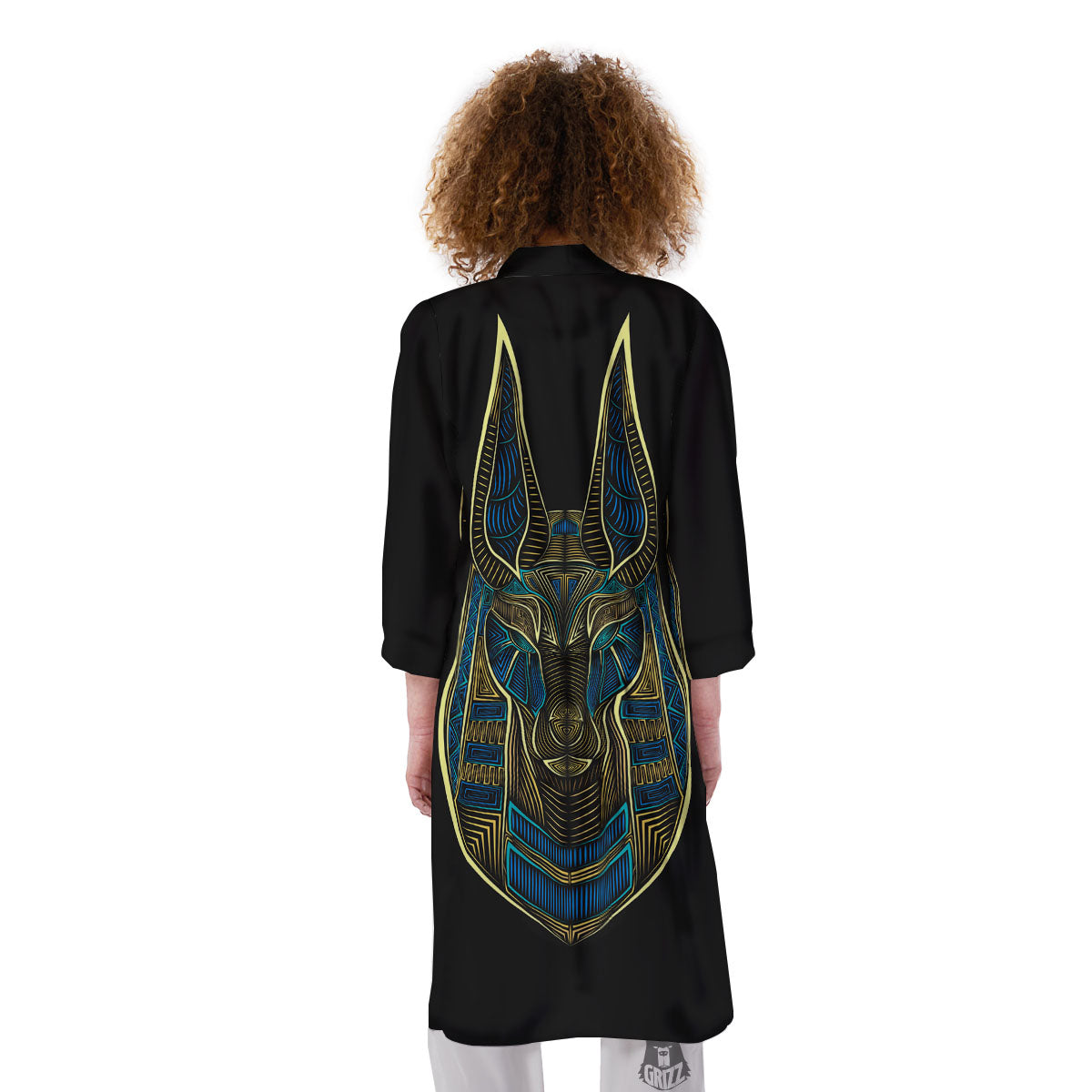 Gods Ancient Egyptian Print Kimono-grizzshop
