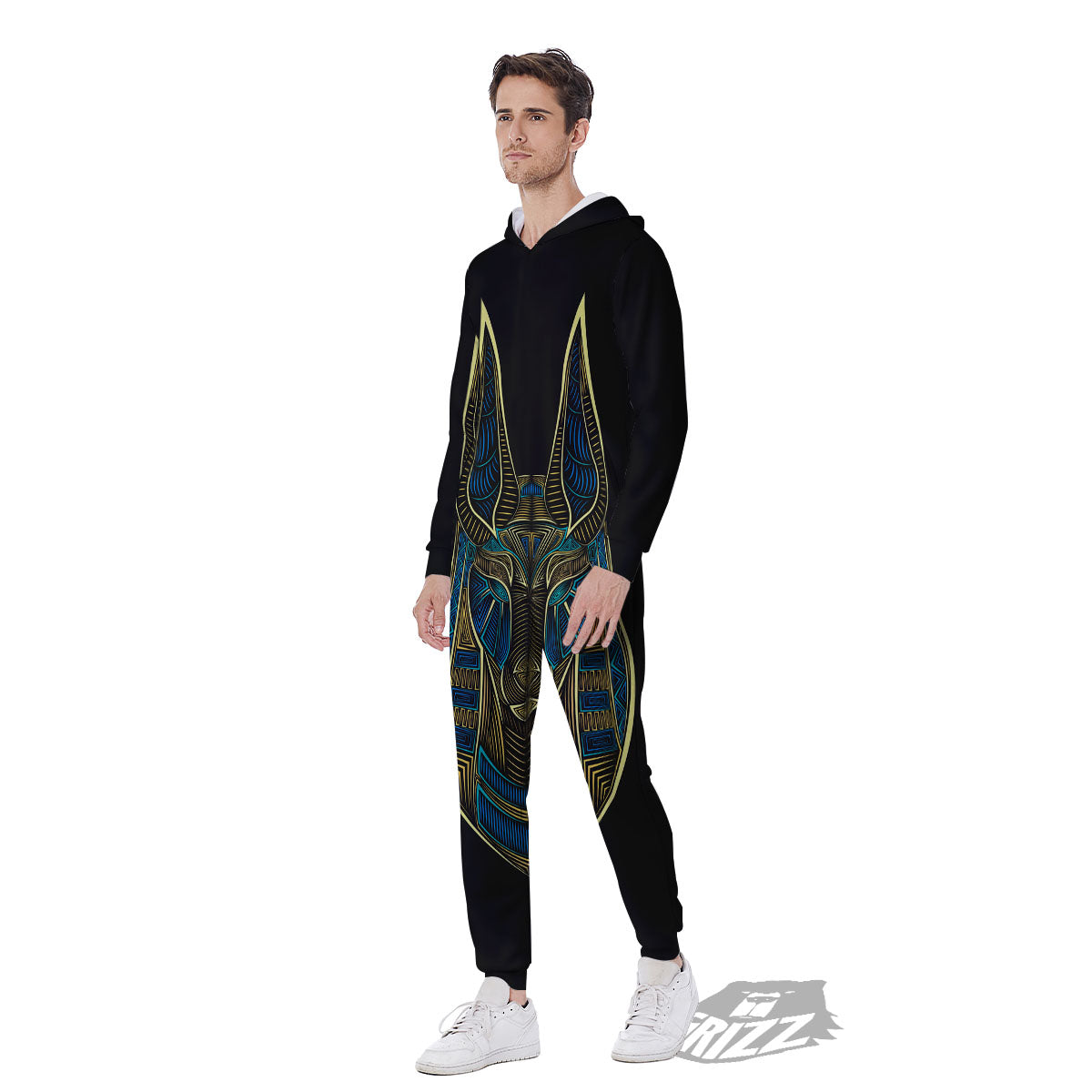 Gods Ancient Egyptian Print Men's Jumpsuit-grizzshop