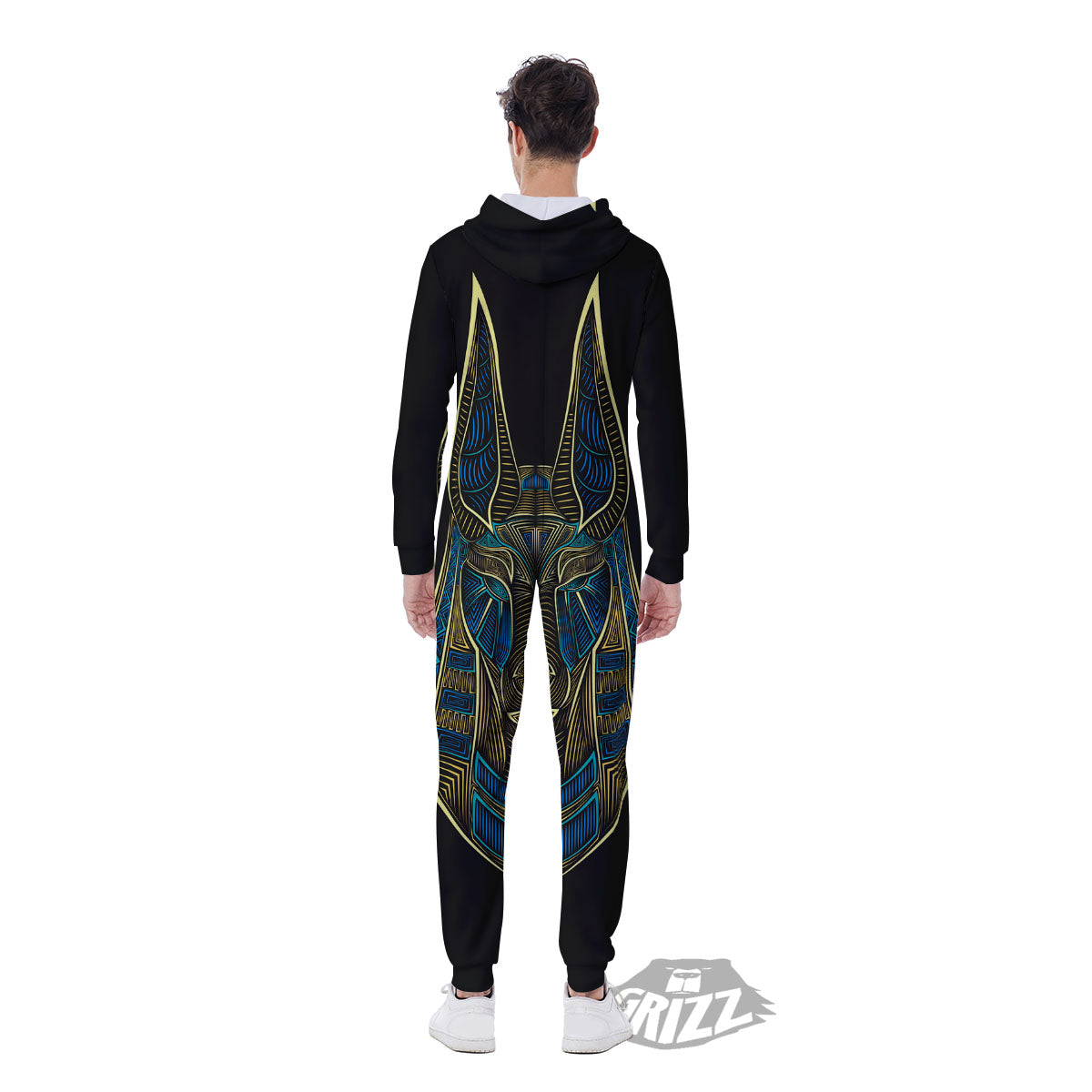 Gods Ancient Egyptian Print Men's Jumpsuit-grizzshop