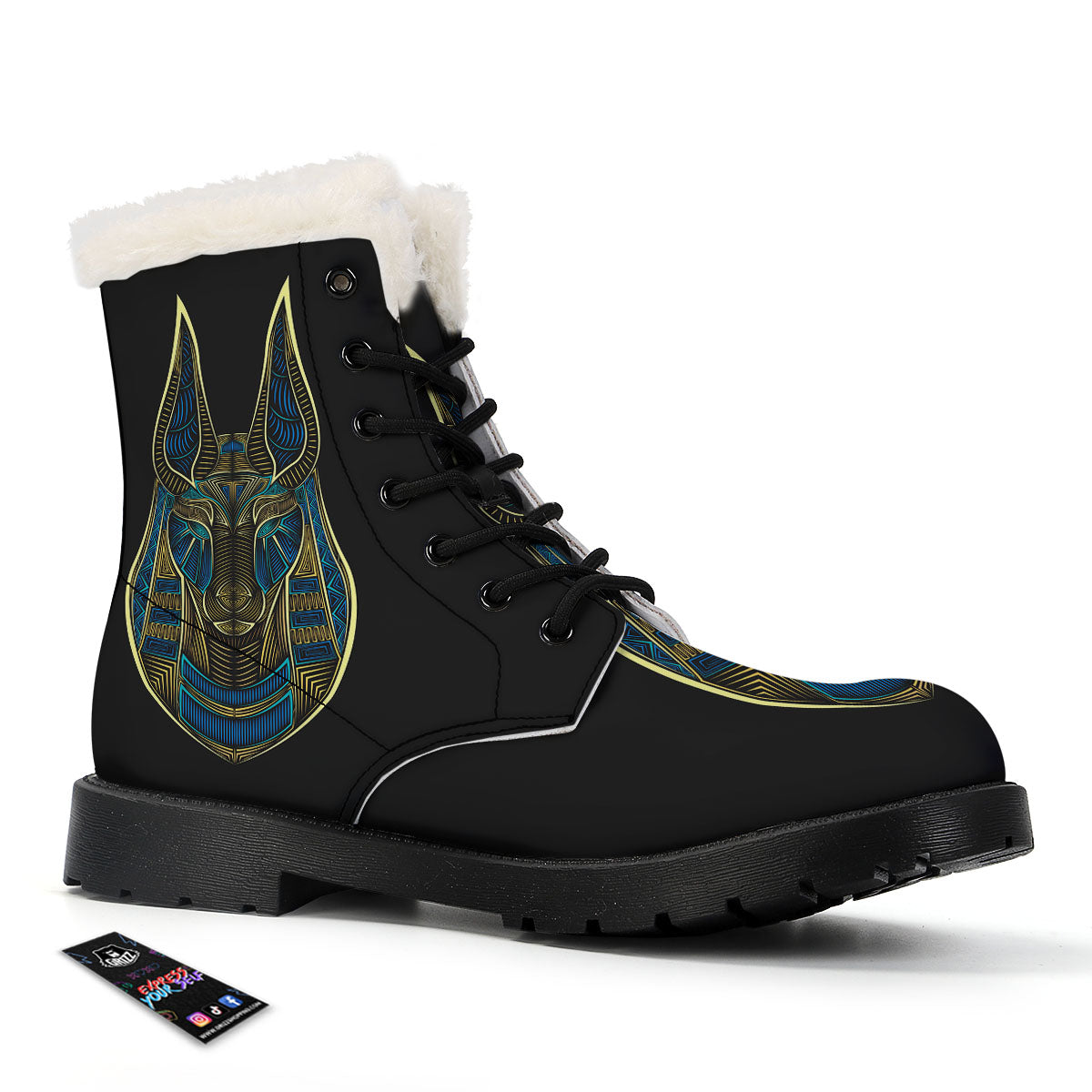 Gods Ancient Egyptian Print Winter Boots-grizzshop