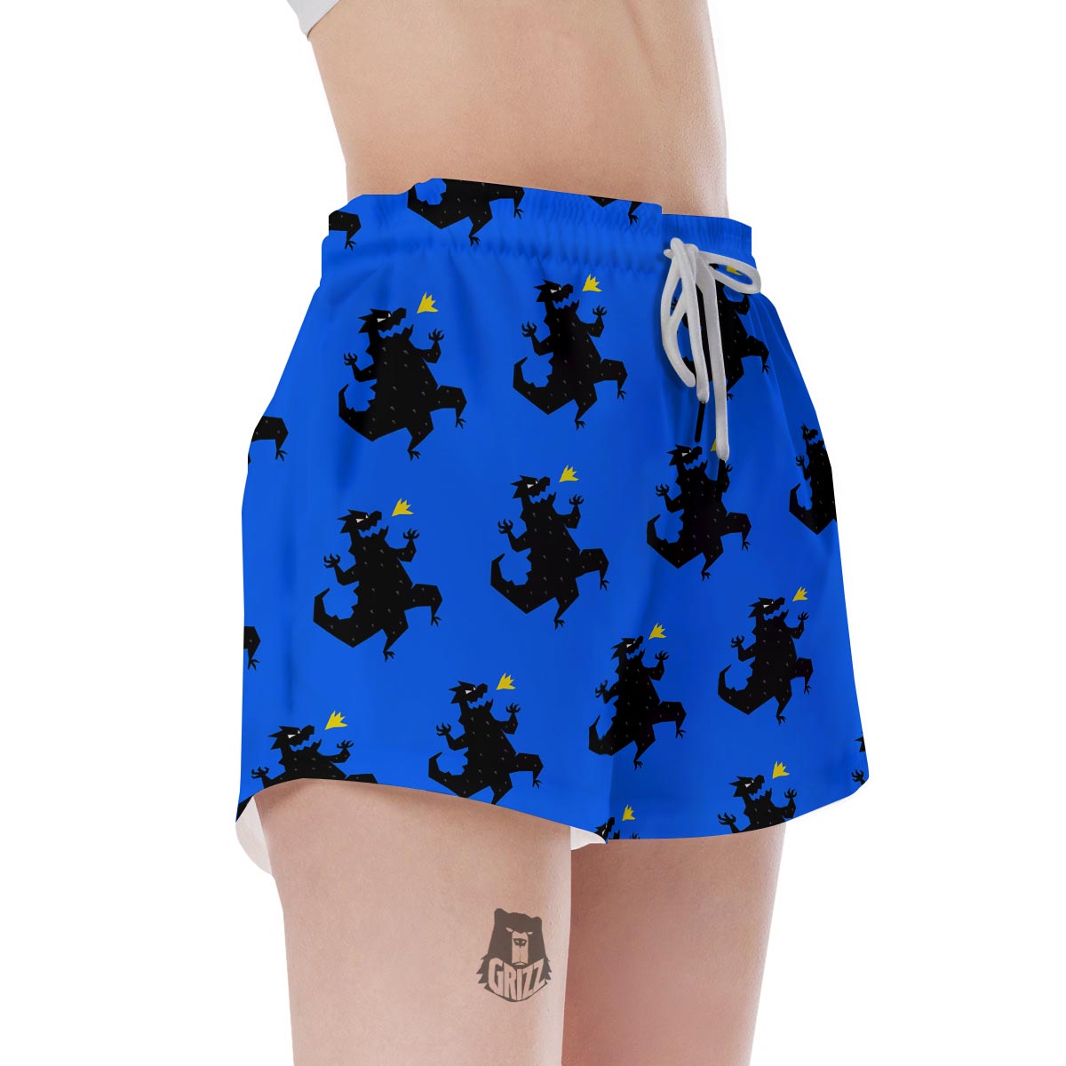 Godzilla Print Women's Shorts-grizzshop
