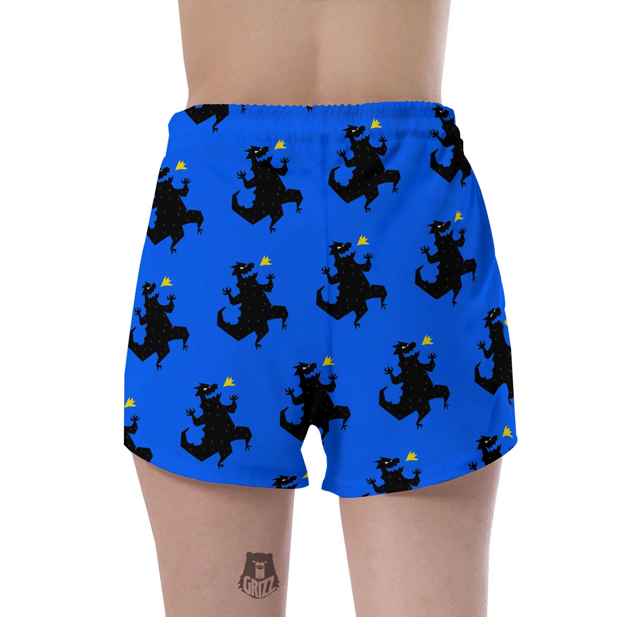 Godzilla Print Women's Shorts-grizzshop
