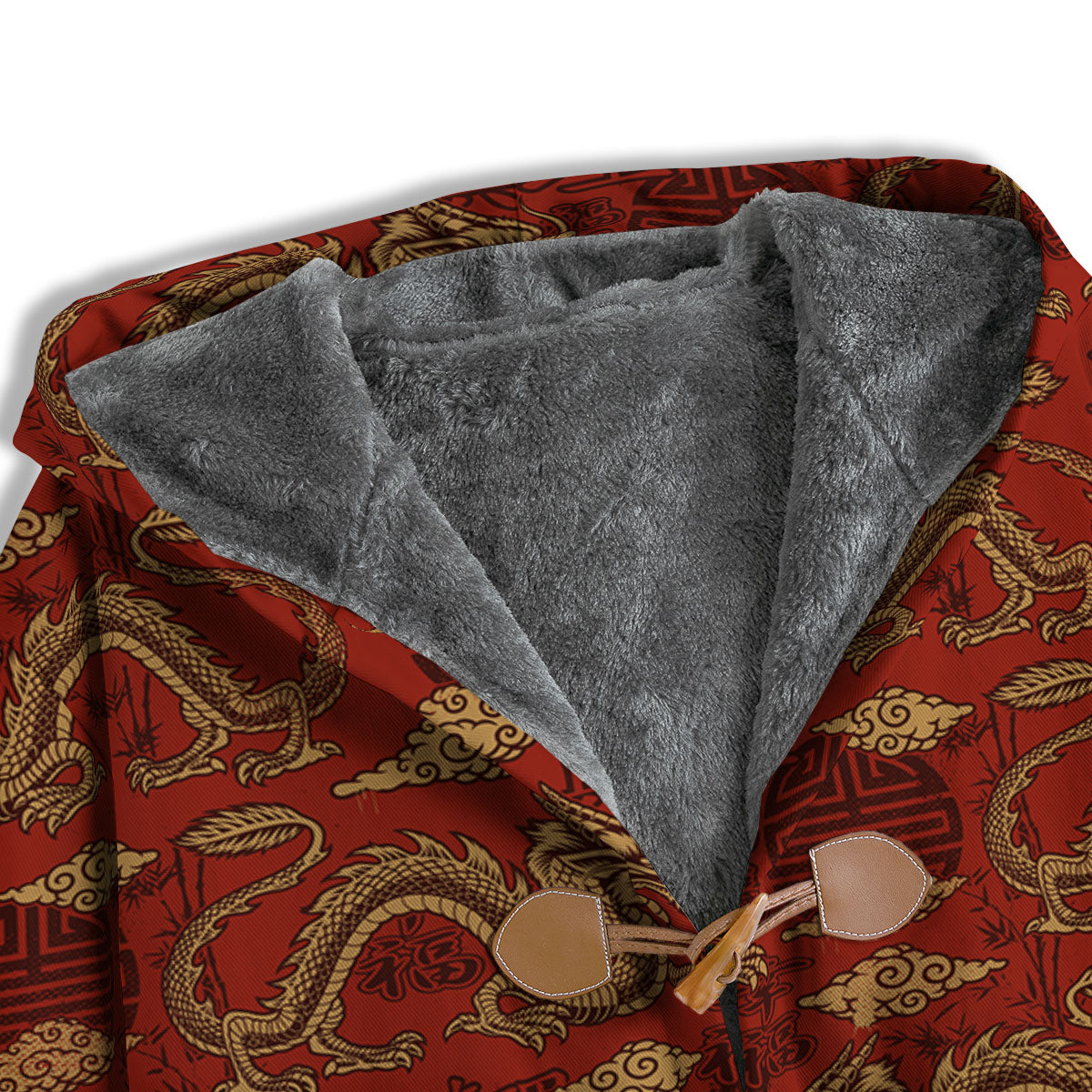 Gold Chinese Dragon Print Pattern Men's Windbreaker Jacket-grizzshop