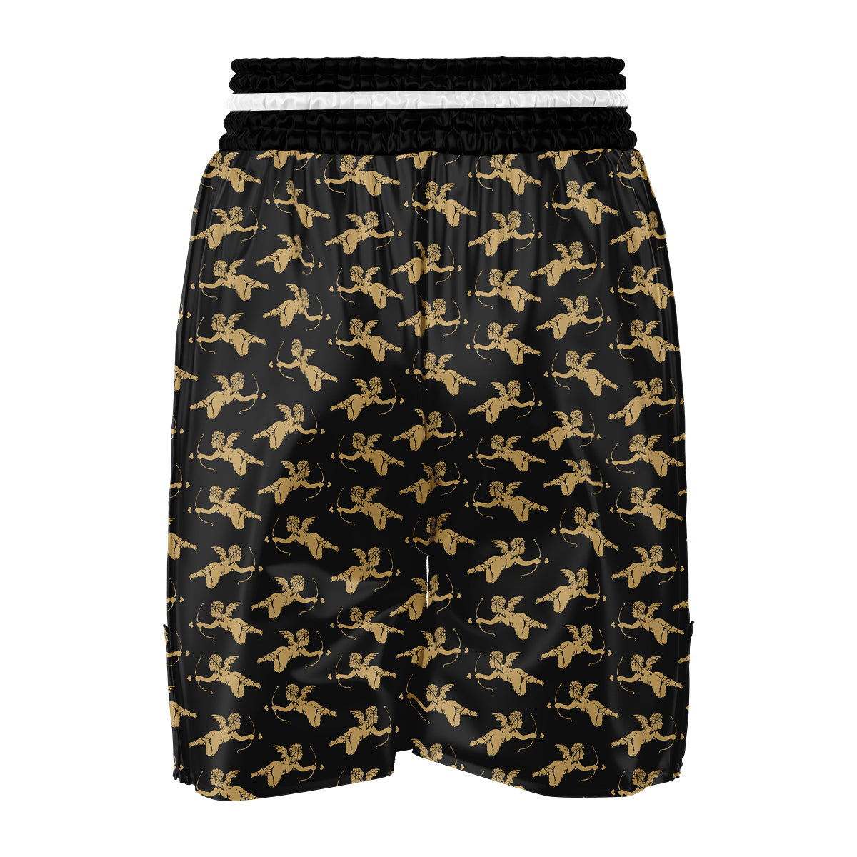 Gold Cupid Print Pattern Boxing Shorts-grizzshop
