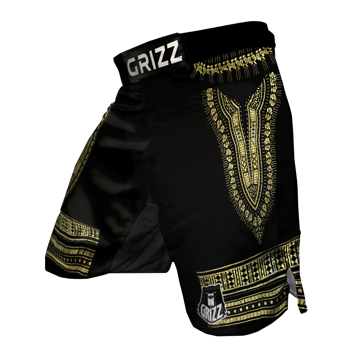 Gold Dashiki MMA Shorts-grizzshop