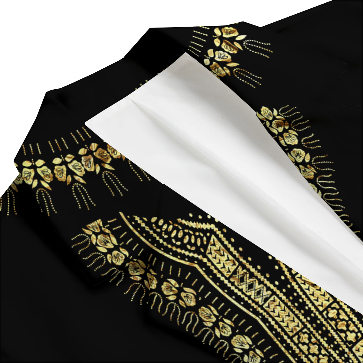Gold Dashiki Men's Blazer-grizzshop