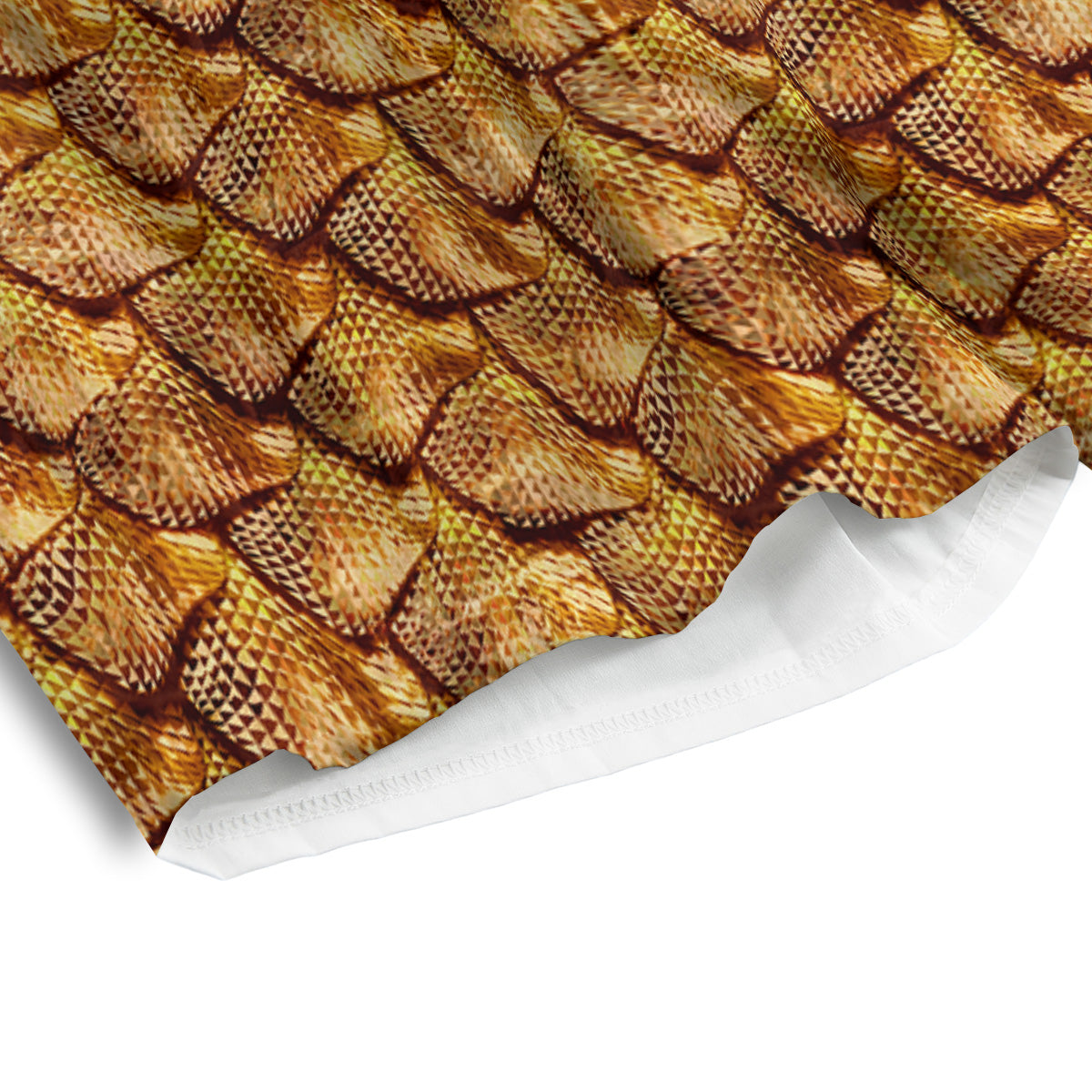 Gold Dragons Skin 3D Print Pattern Men's Athletic Shorts