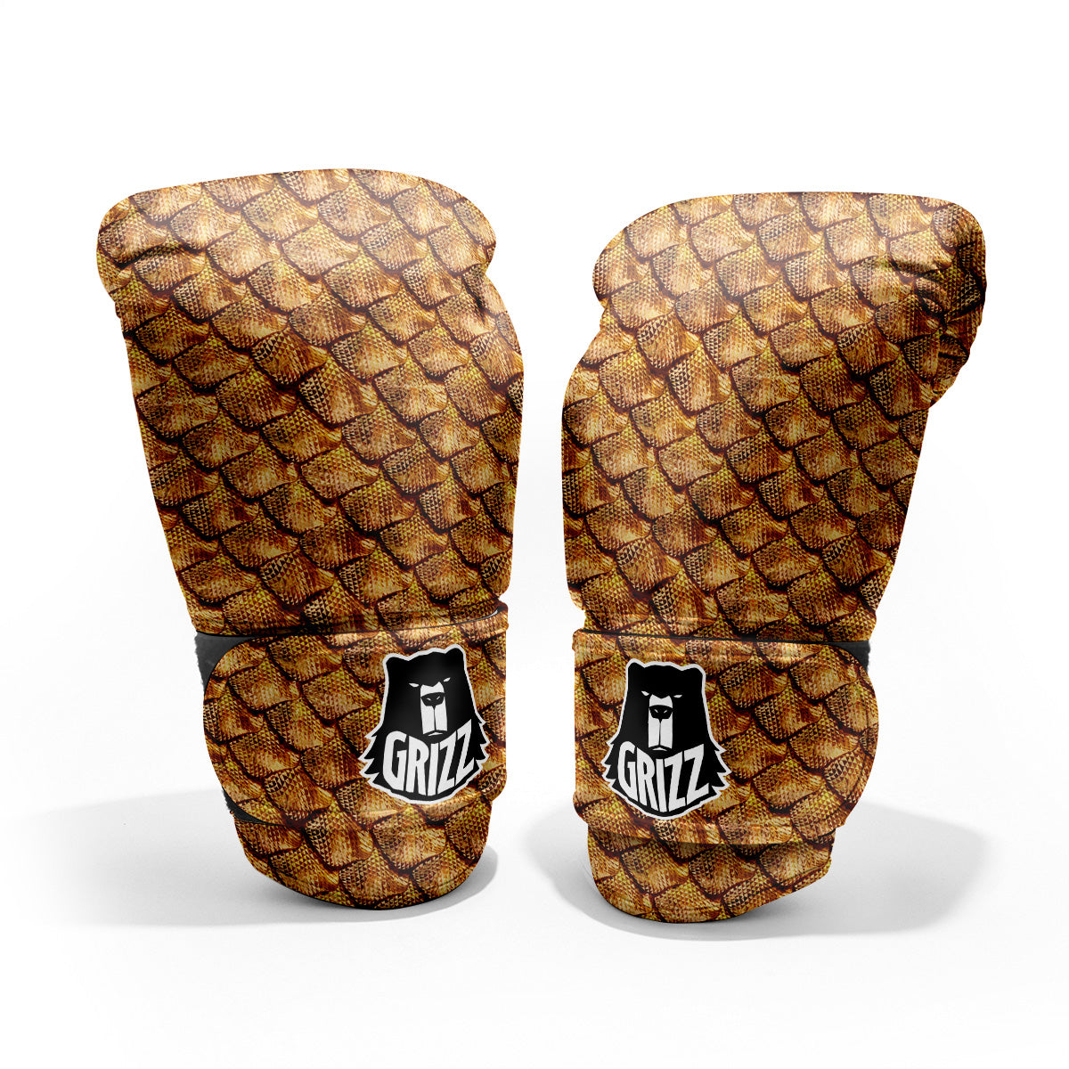 Gold Dragons Skin 3D Print Pattern Pro Boxing Glove