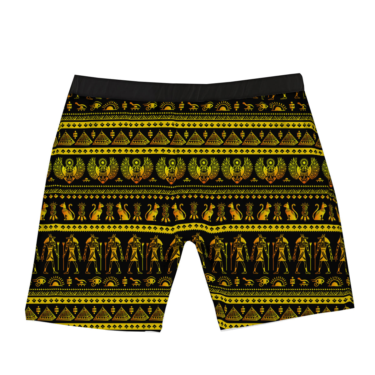 Gold Egypt Ethnic Print Boxer Briefs-grizzshop