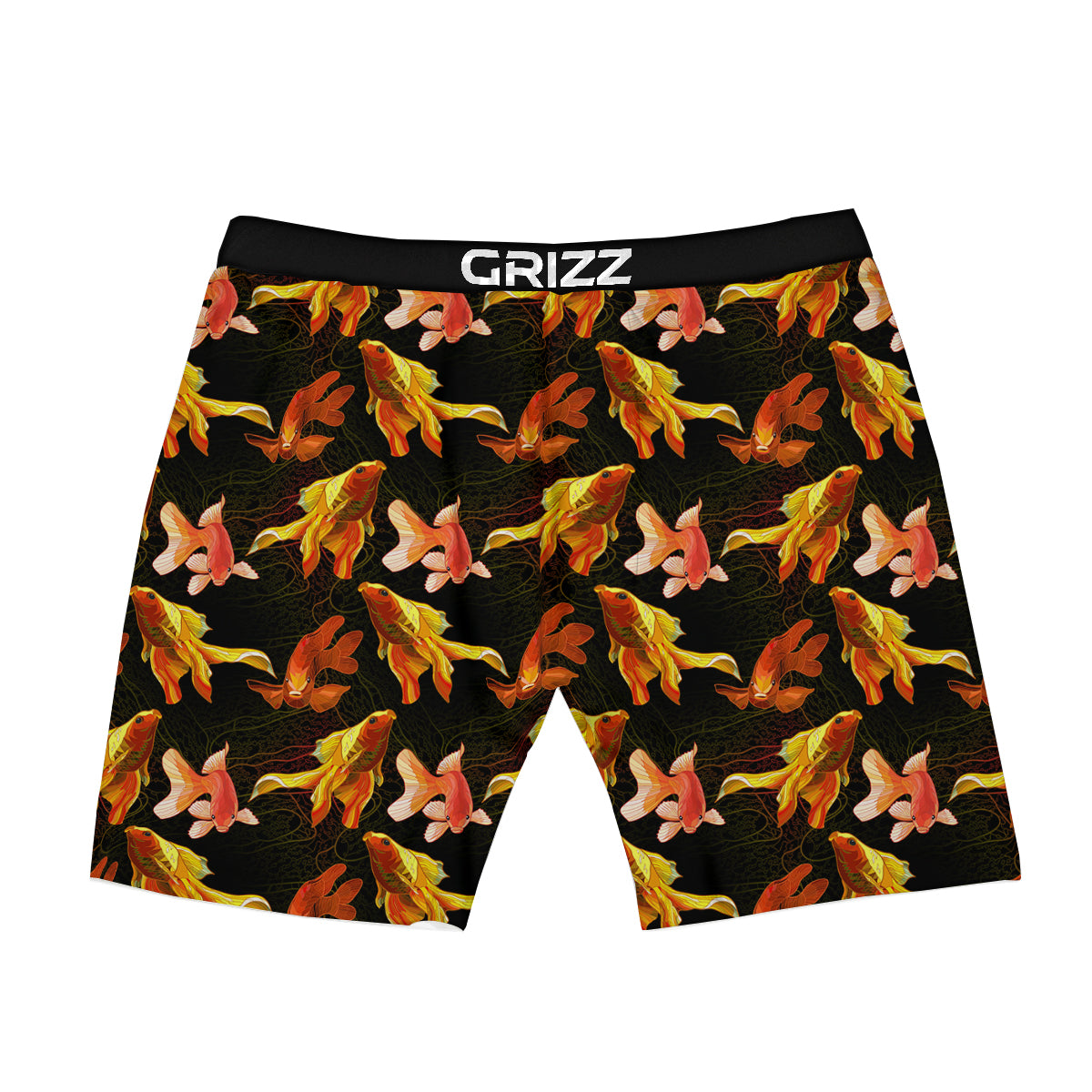 Gold Fish Drawing Print Pattern Boxer Briefs-grizzshop