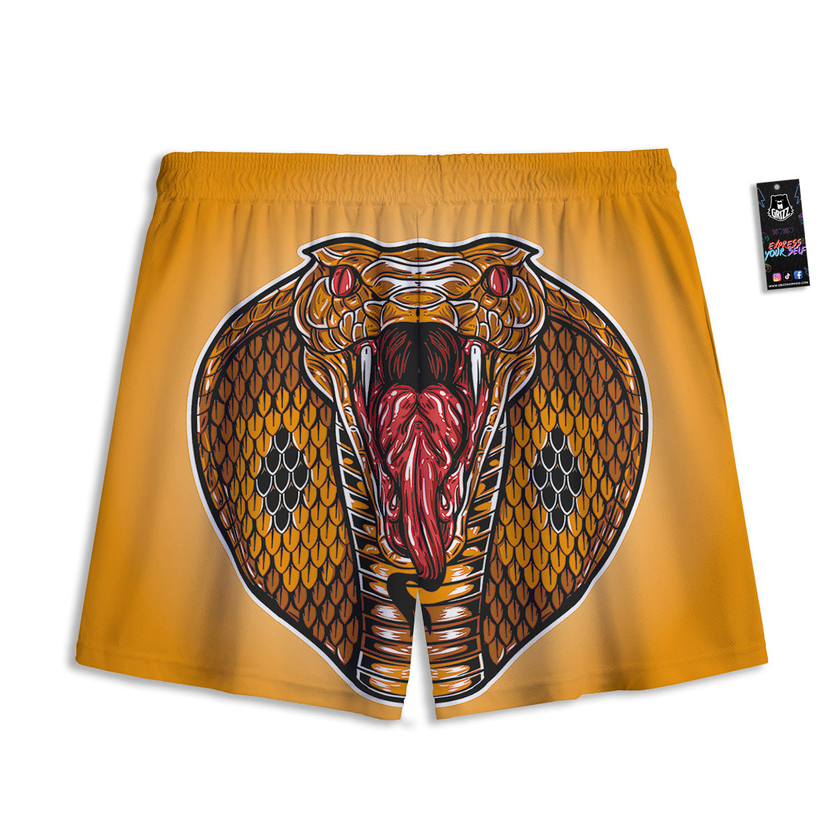 Hieroglyphs Symbol Egyptian Print Mesh Shorts