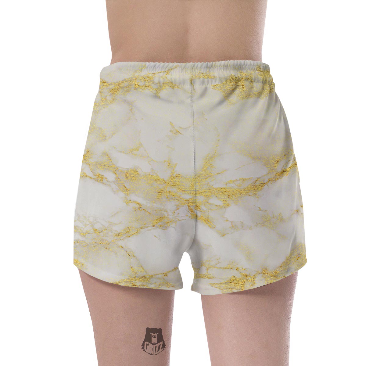 Gold Marble Women's Shorts-grizzshop