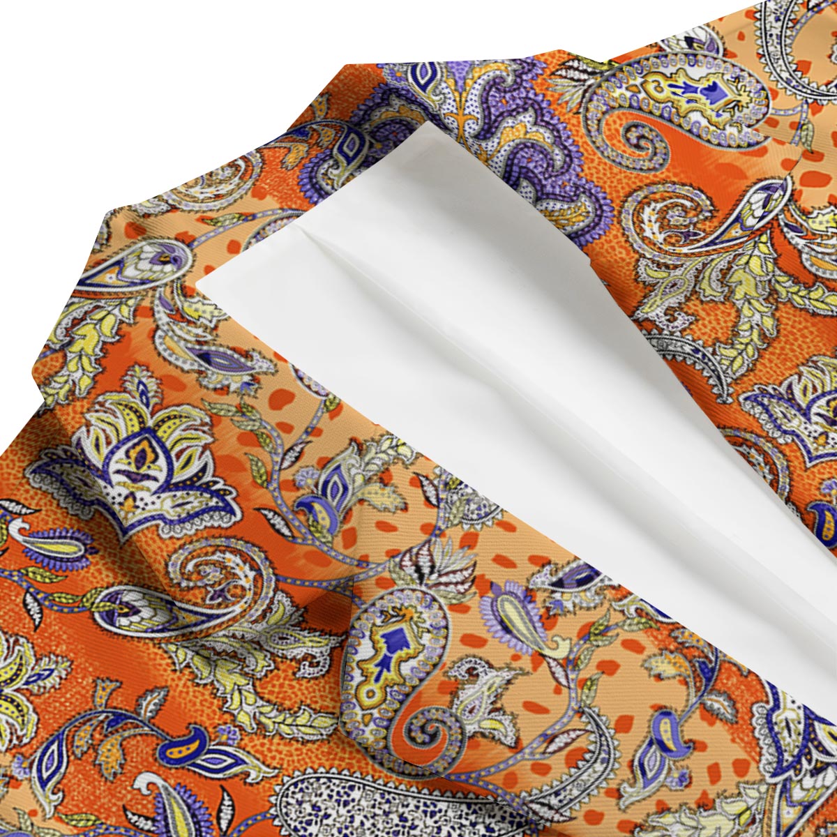 Gold Paisley Men's Blazer-grizzshop