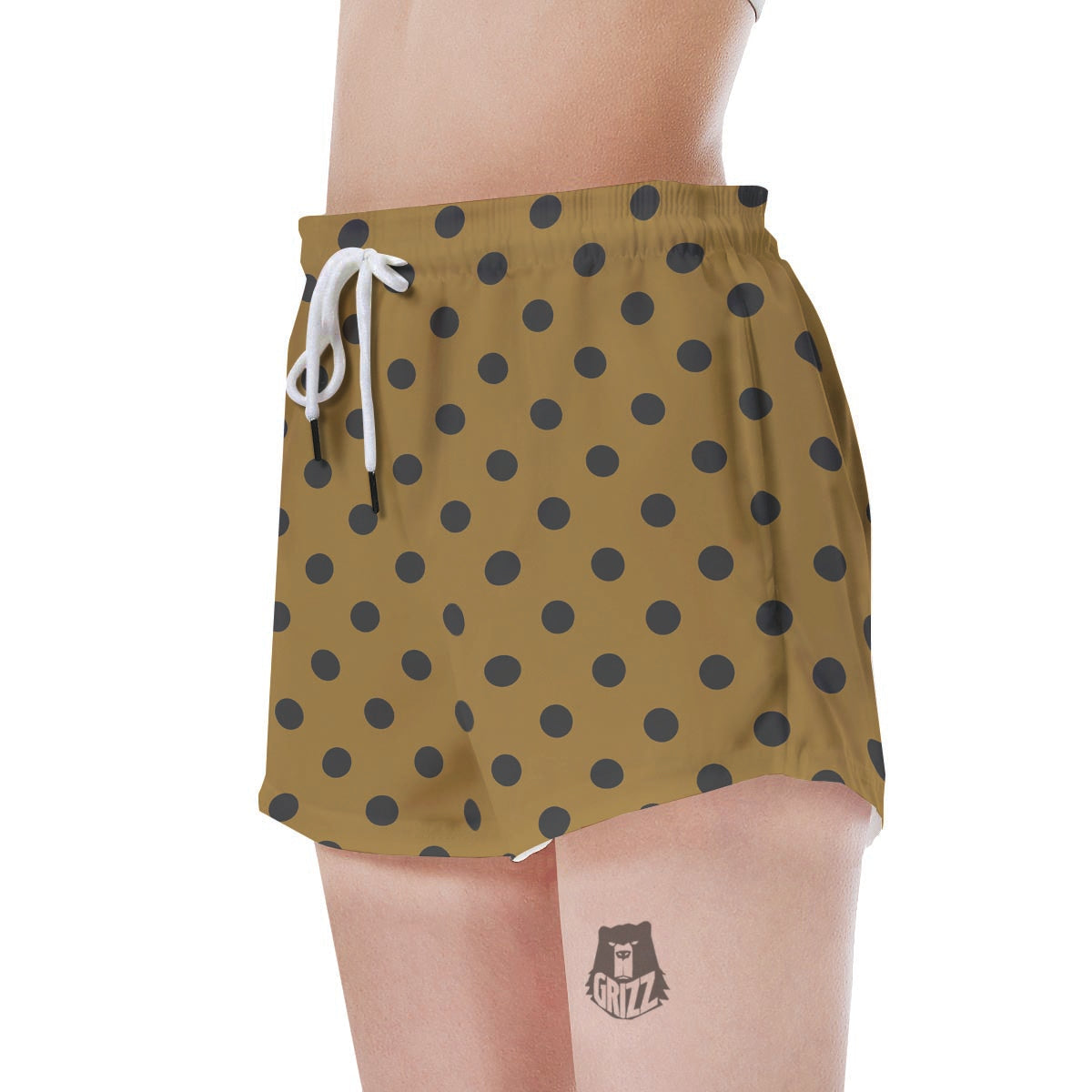 Gold Polka Dot Women's Shorts-grizzshop