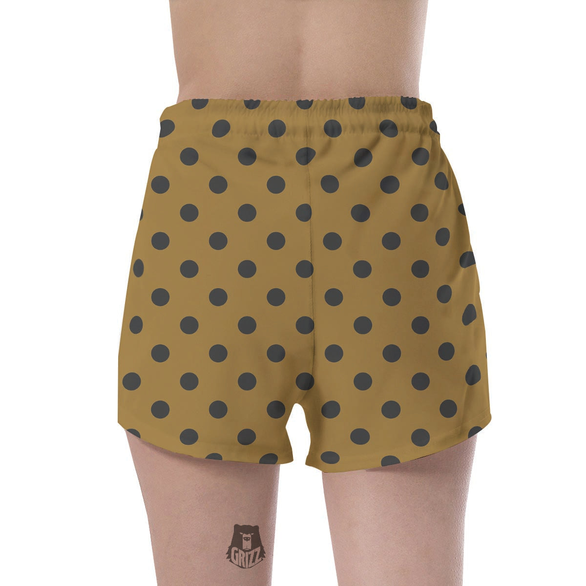 Gold Polka Dot Women's Shorts-grizzshop