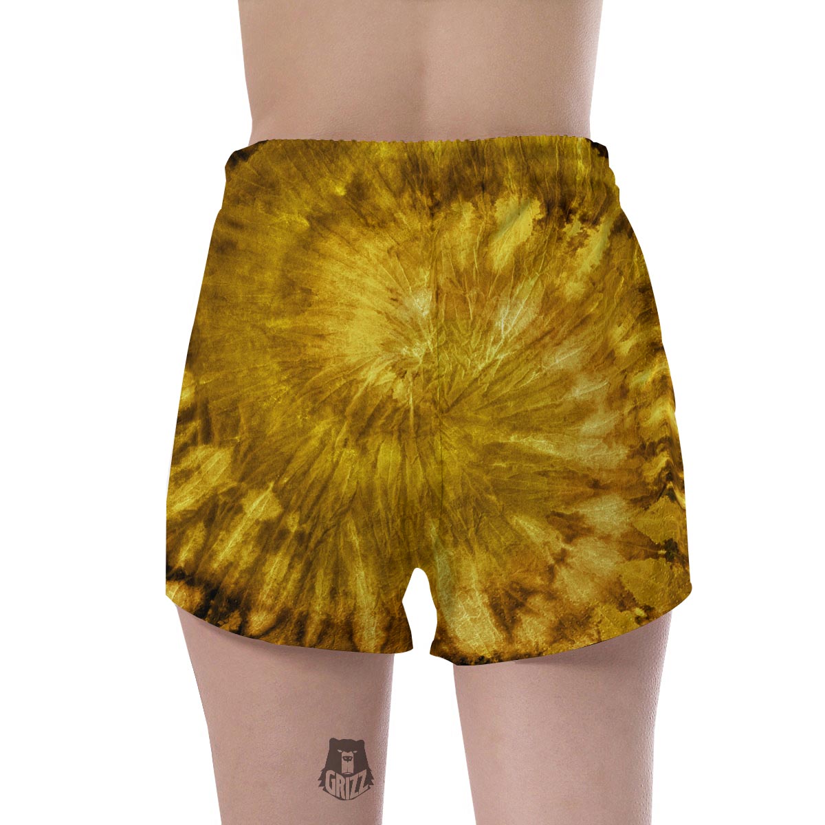 Gold Tie Dye Women's Shorts-grizzshop