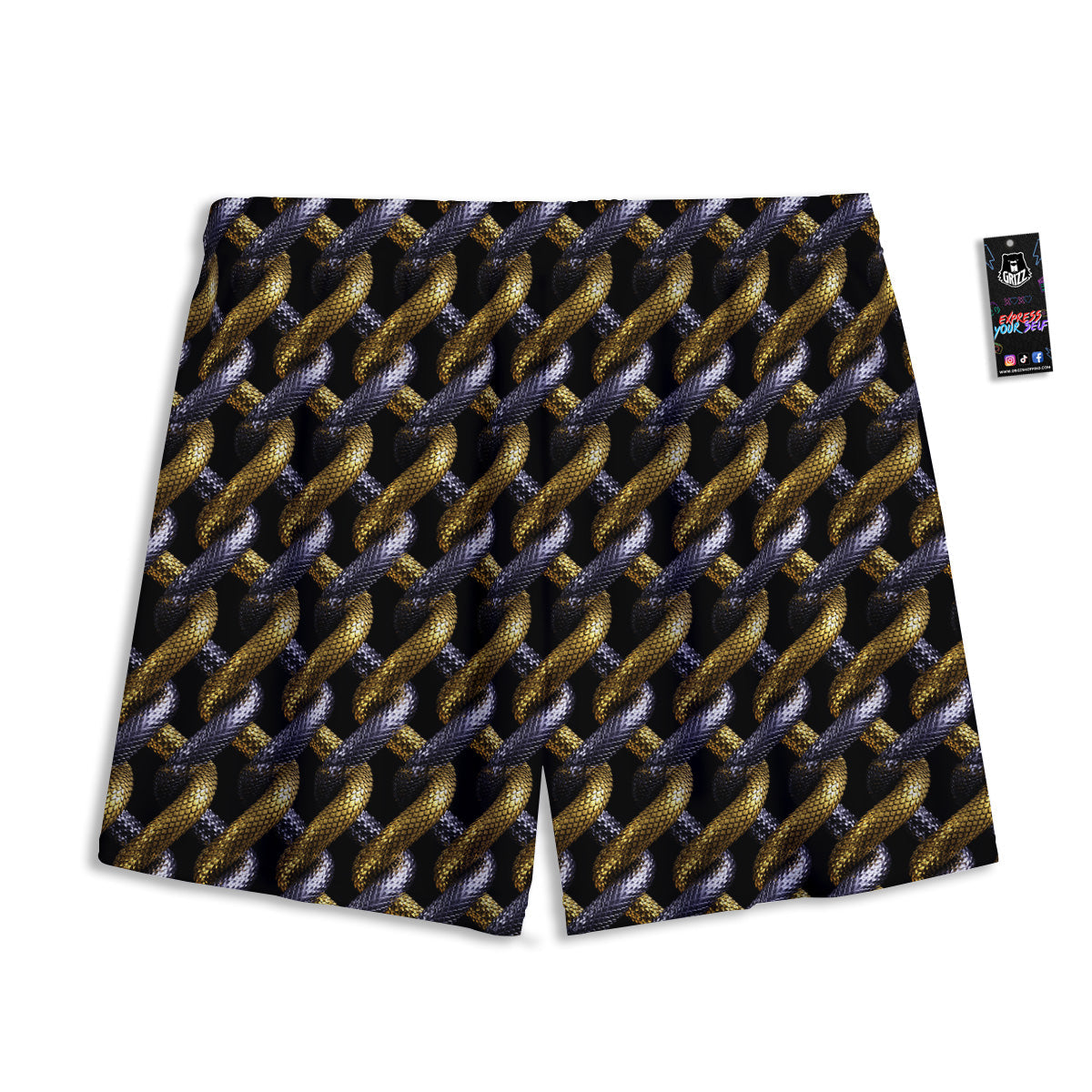 Knitted Flower Print Pattern Mesh Shorts