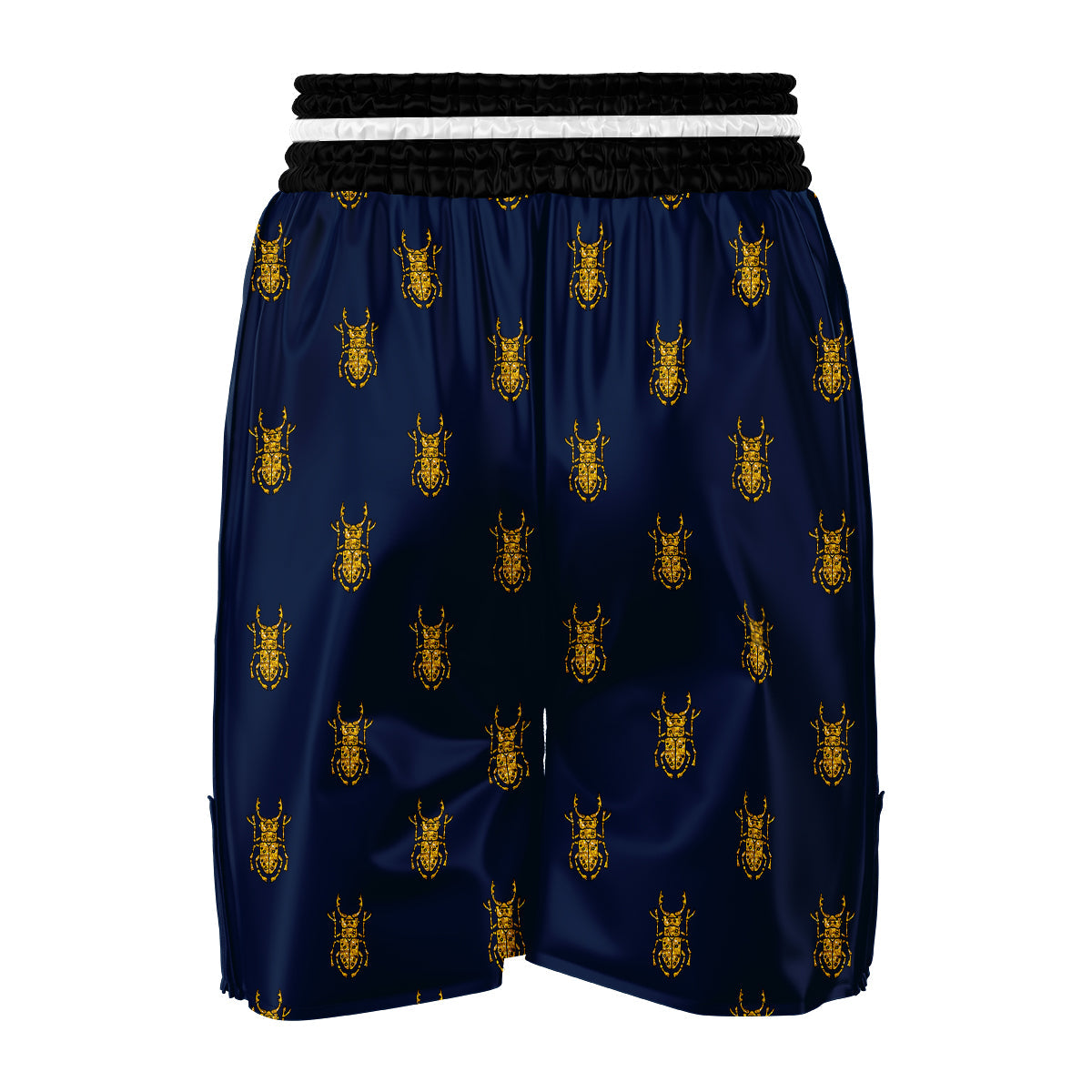 Golden Bug Pattern Print Boxing Shorts-grizzshop
