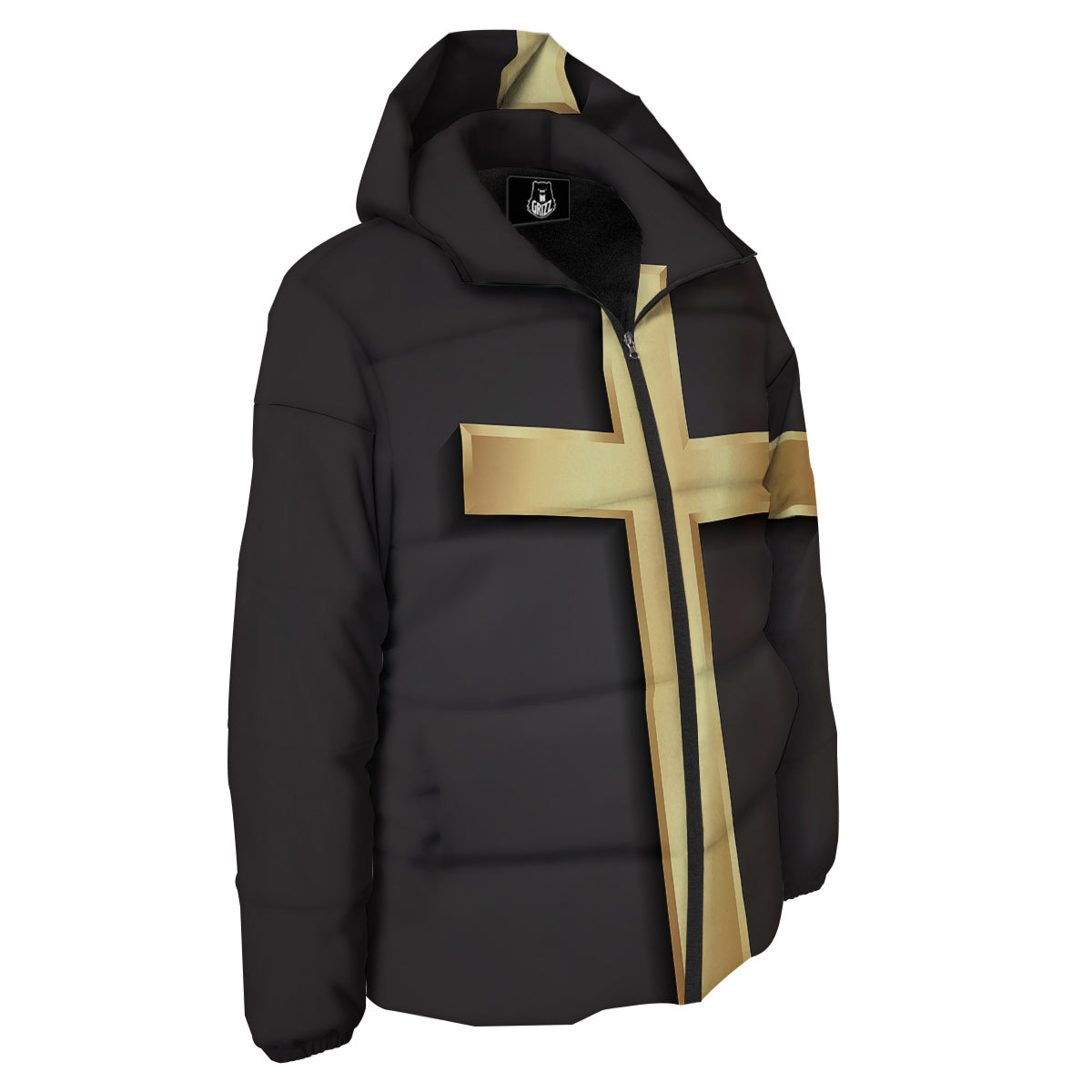 Golden Cross Classic Print Down Jacket-grizzshop
