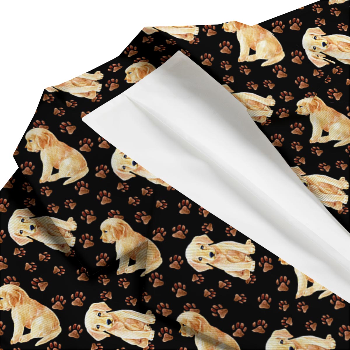 Golden Retriever Paw Pattern Print Men's Blazer-grizzshop