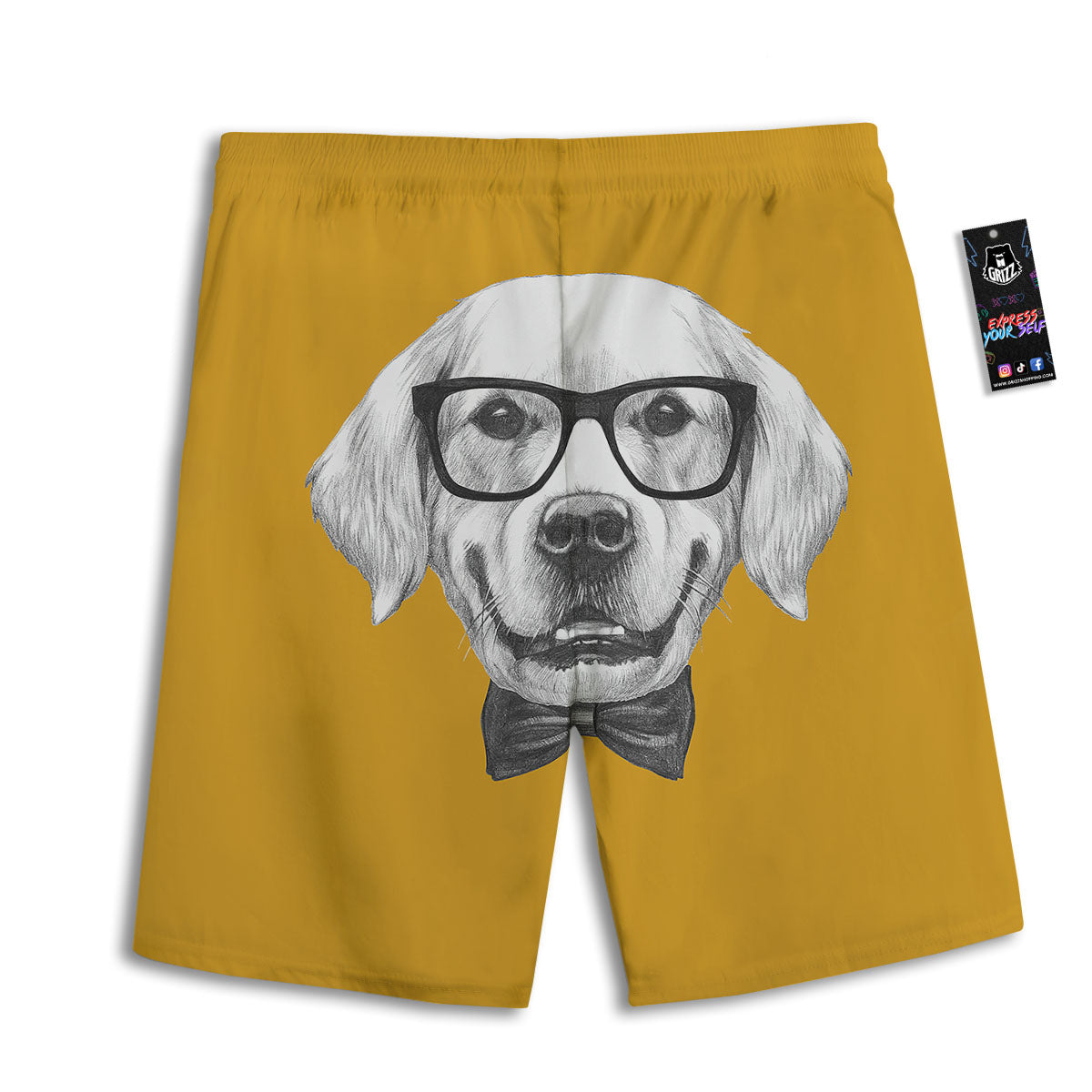 Hockey Equipment Print Pattern Men's Athletic Shorts