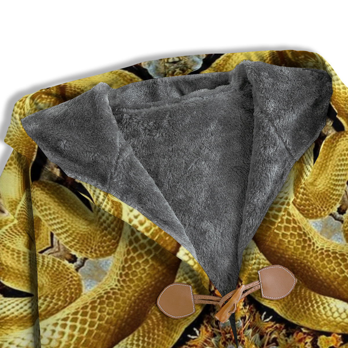 Golden Snake Kaleidoscope Print Men's Windbreaker Jacket-grizzshop