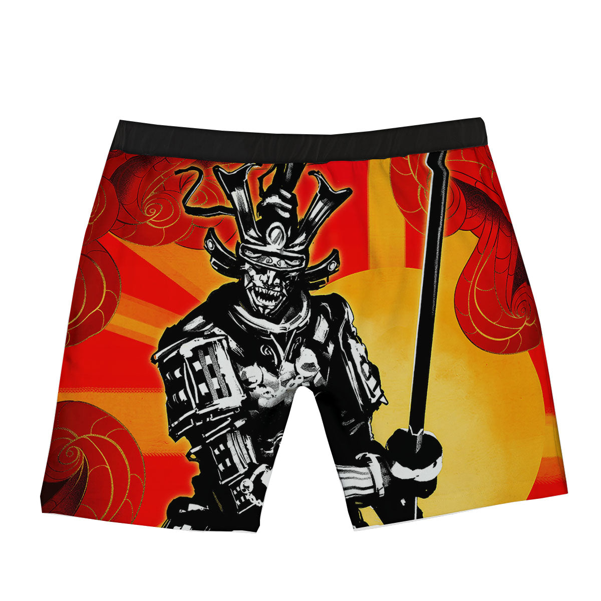 Golden Sun Samurai And Red Sky Print Boxer Briefs-grizzshop