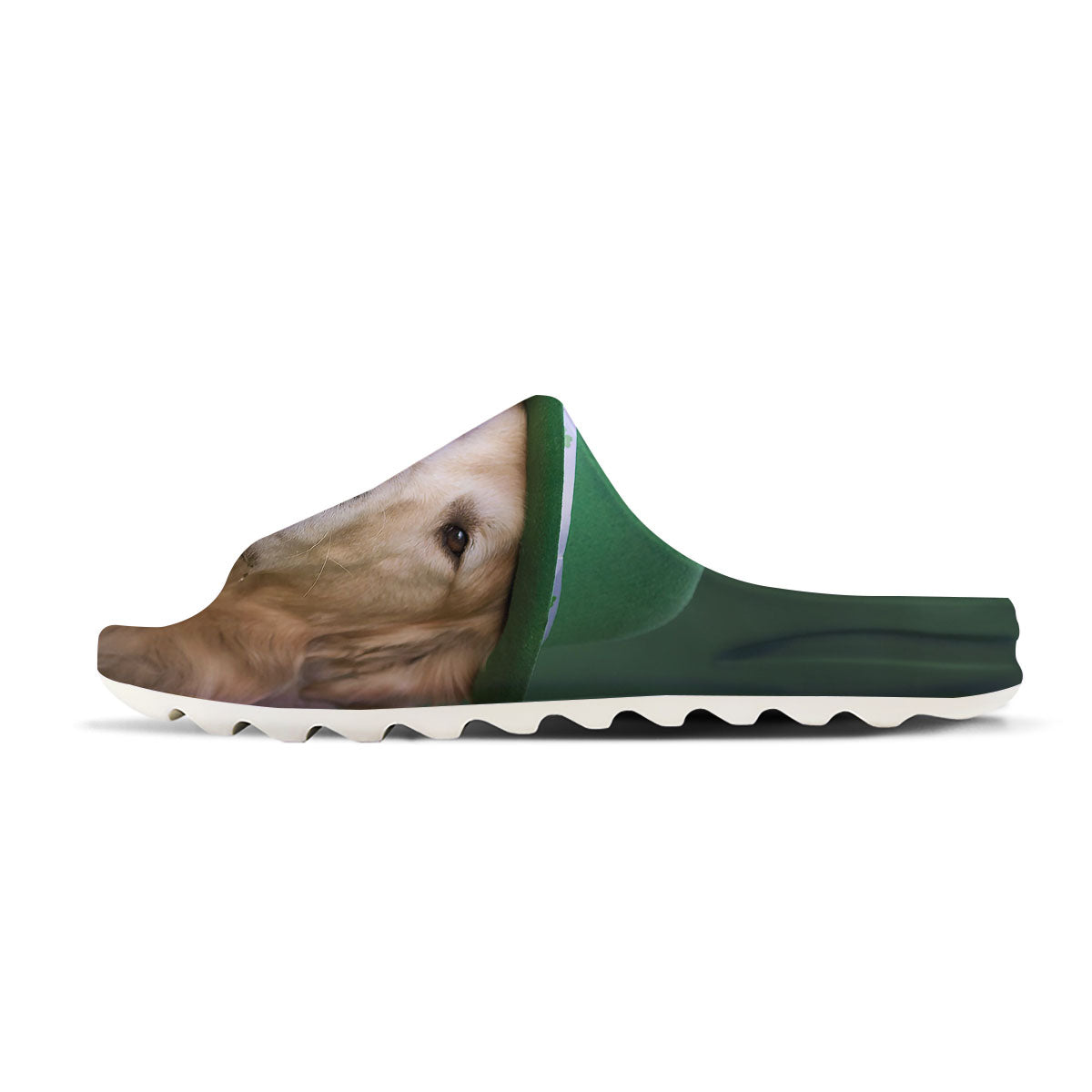 Golden Retriever Patrick's Day Print Sandals
