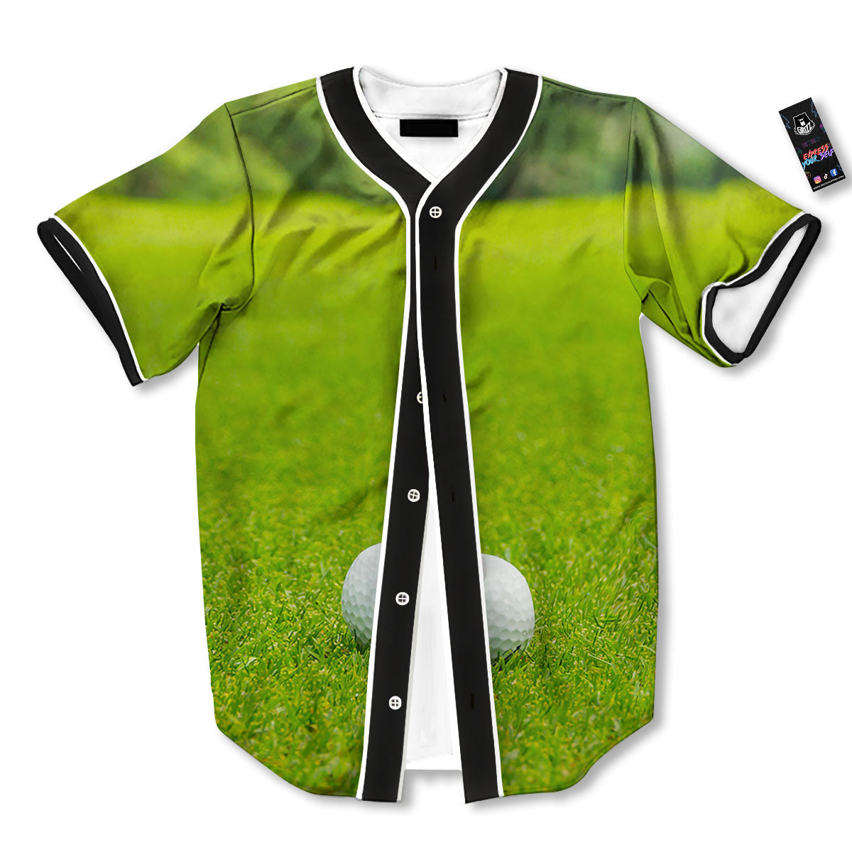 Golf Area Print Baseball Jersey-grizzshop