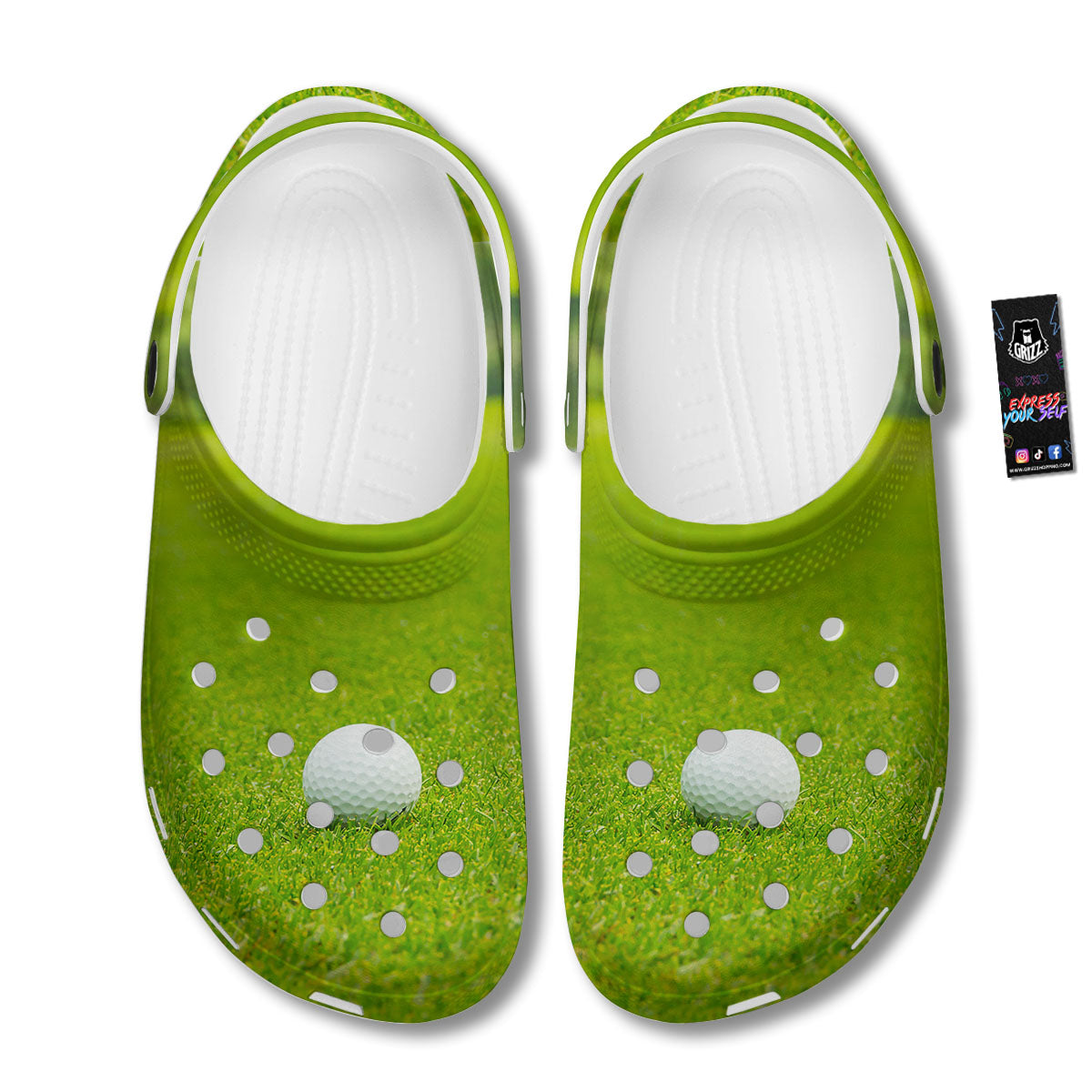 Golf Area Print Clog-grizzshop