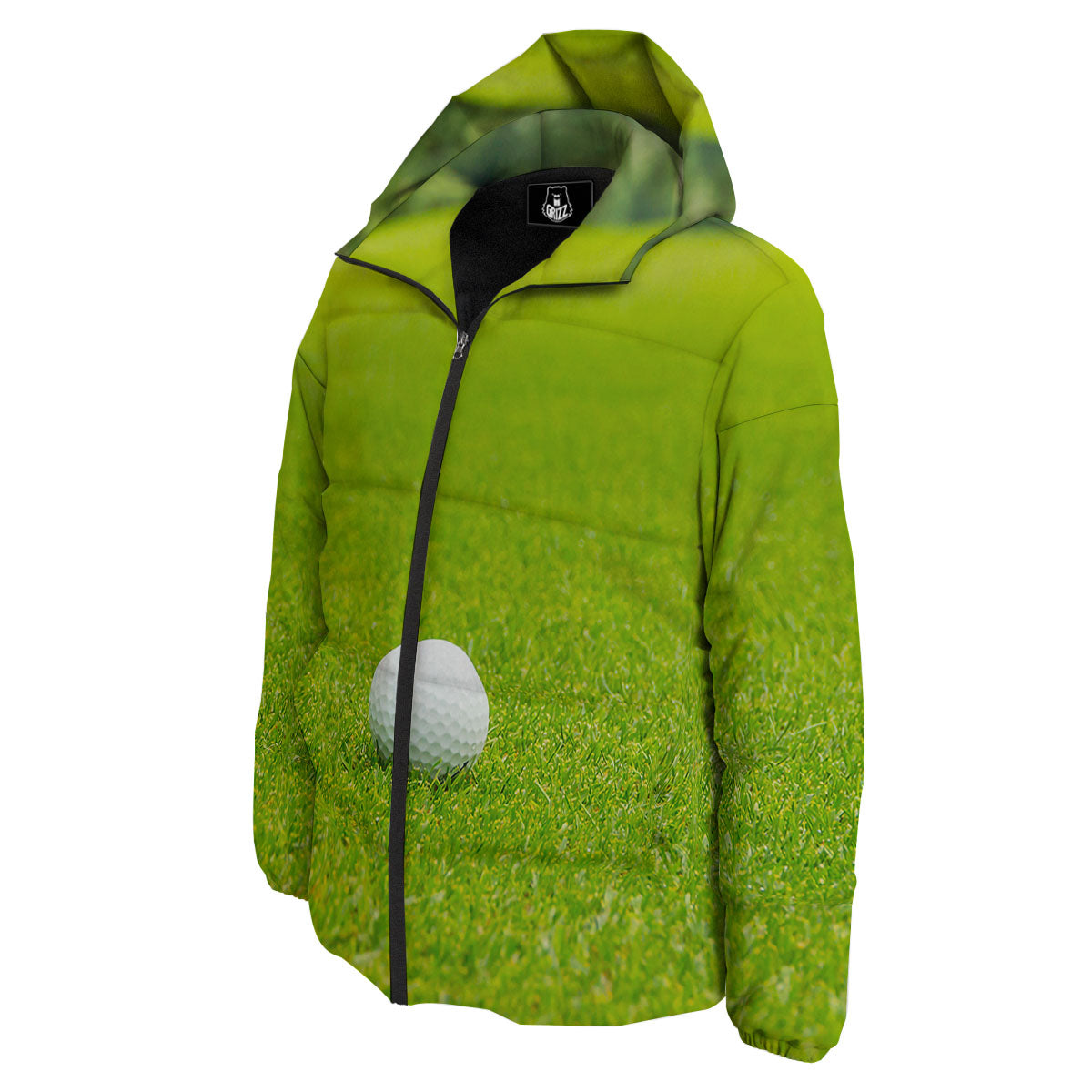 Golf Area Print Down Jacket-grizzshop