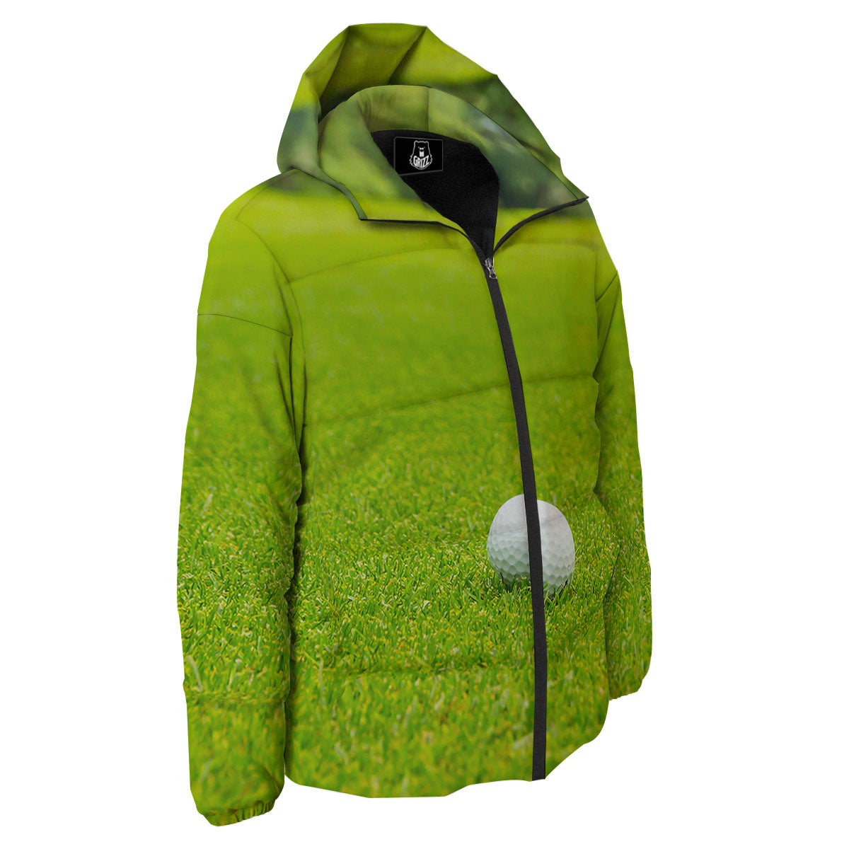 Golf Area Print Down Jacket-grizzshop