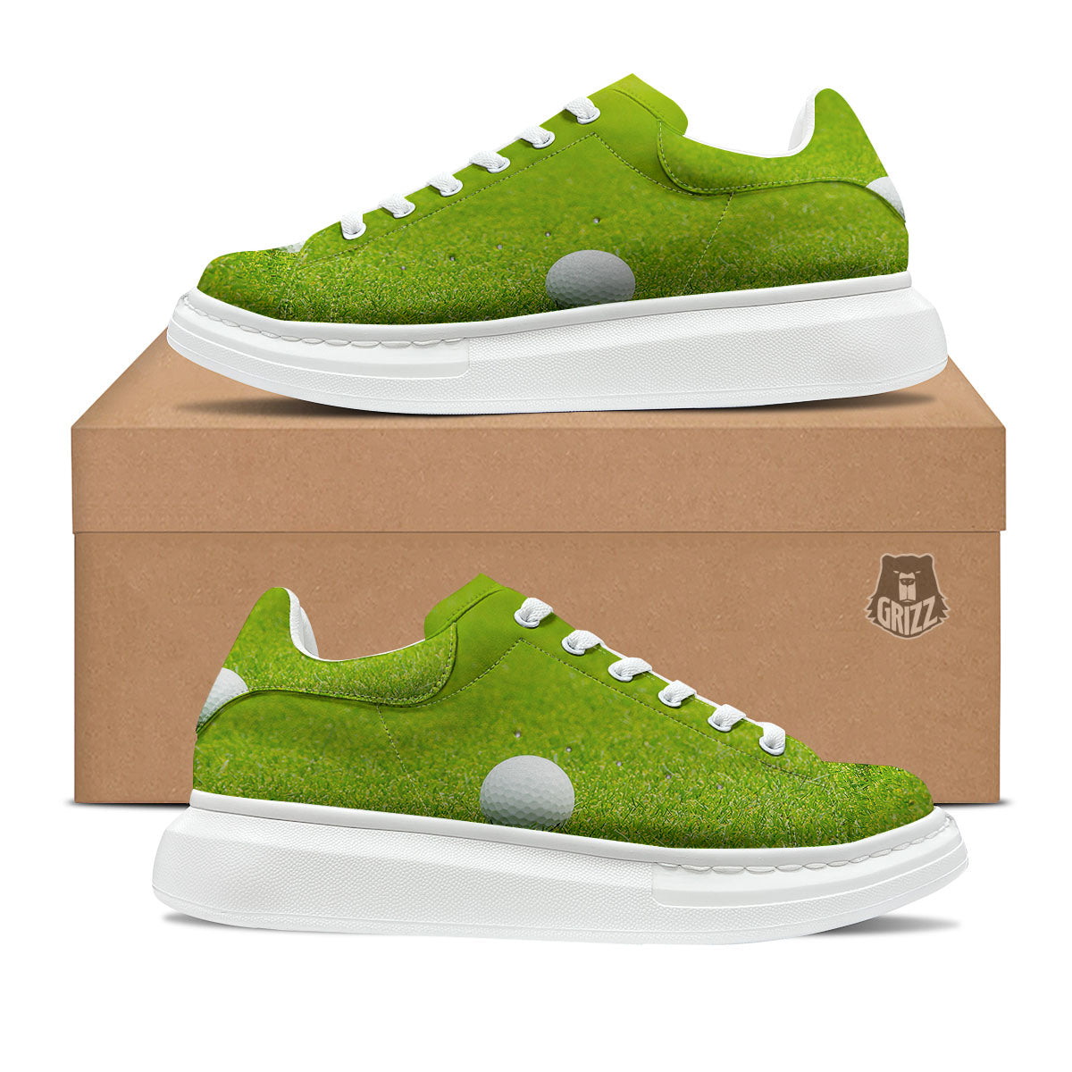 Golf Area Print Platform Shoes-grizzshop