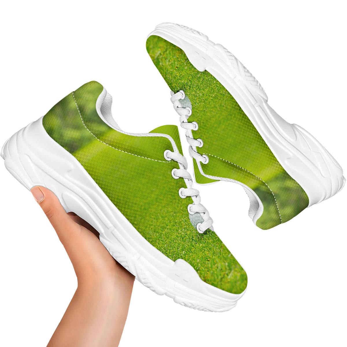 Golf Area Print White Chunky Shoes-grizzshop