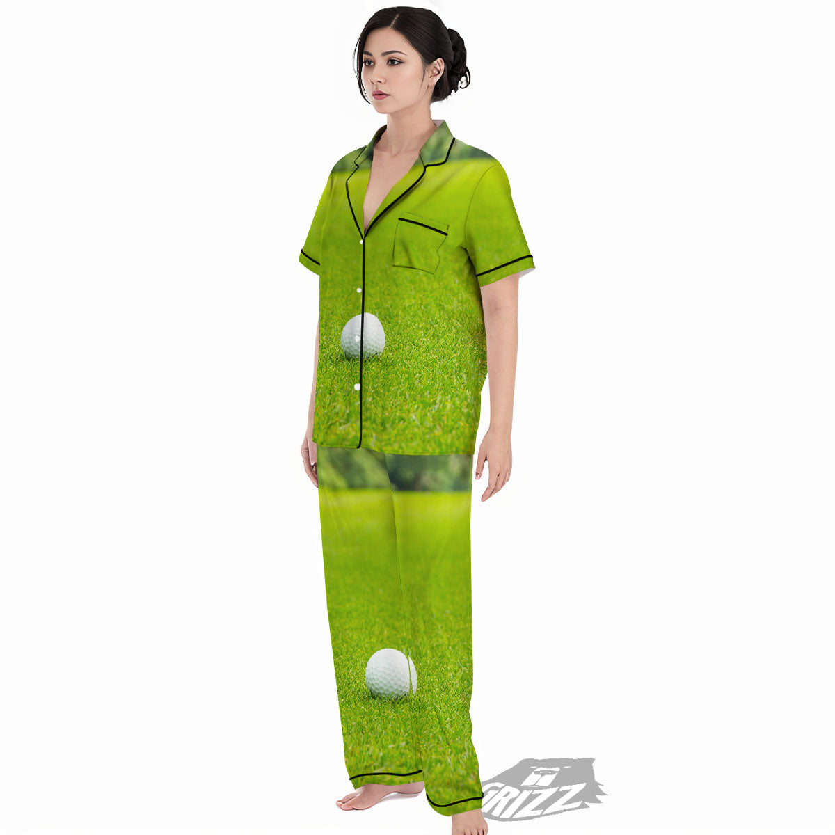 Golf Area Print Women's Pajamas Set-grizzshop