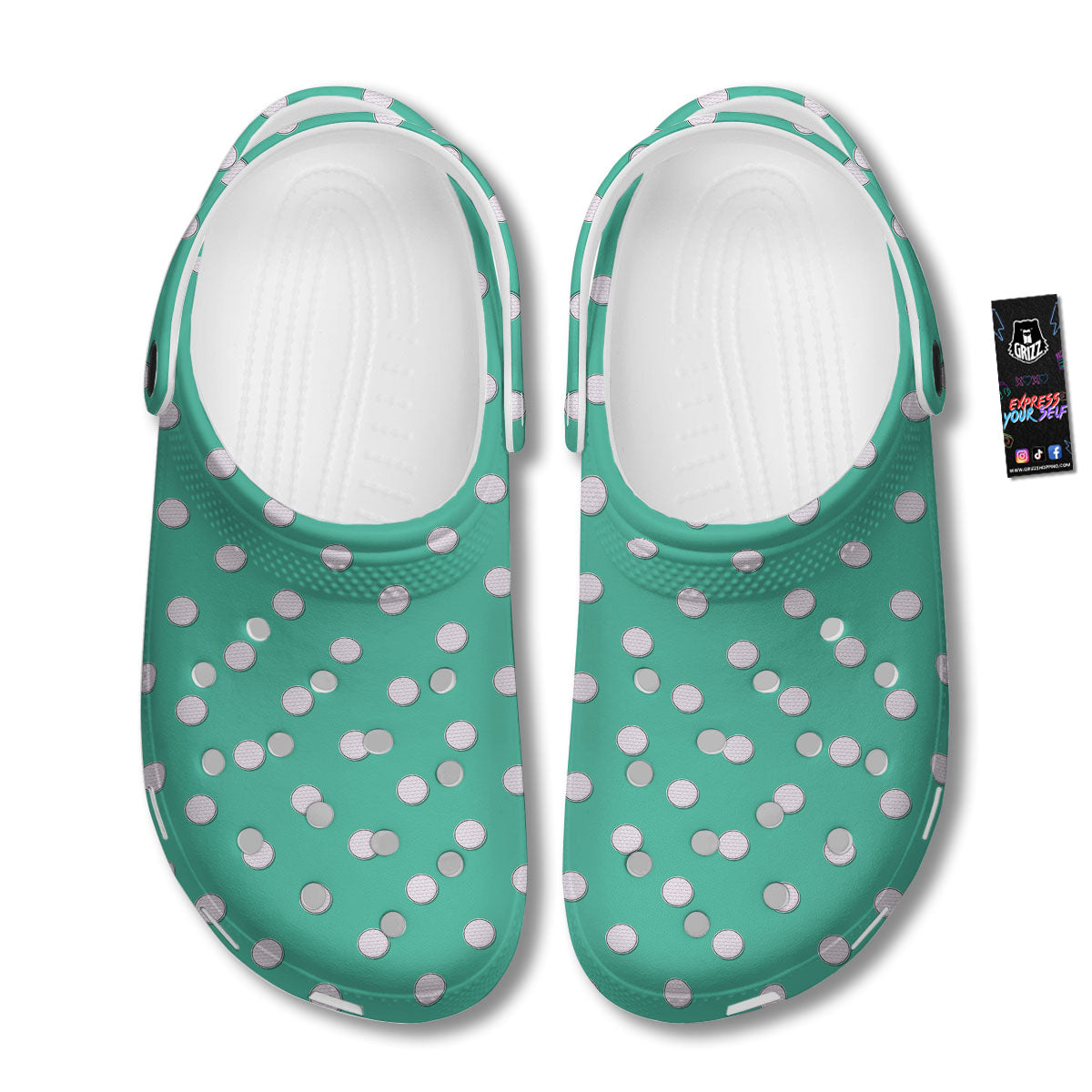 Golf Ball Print Pattern Clog-grizzshop
