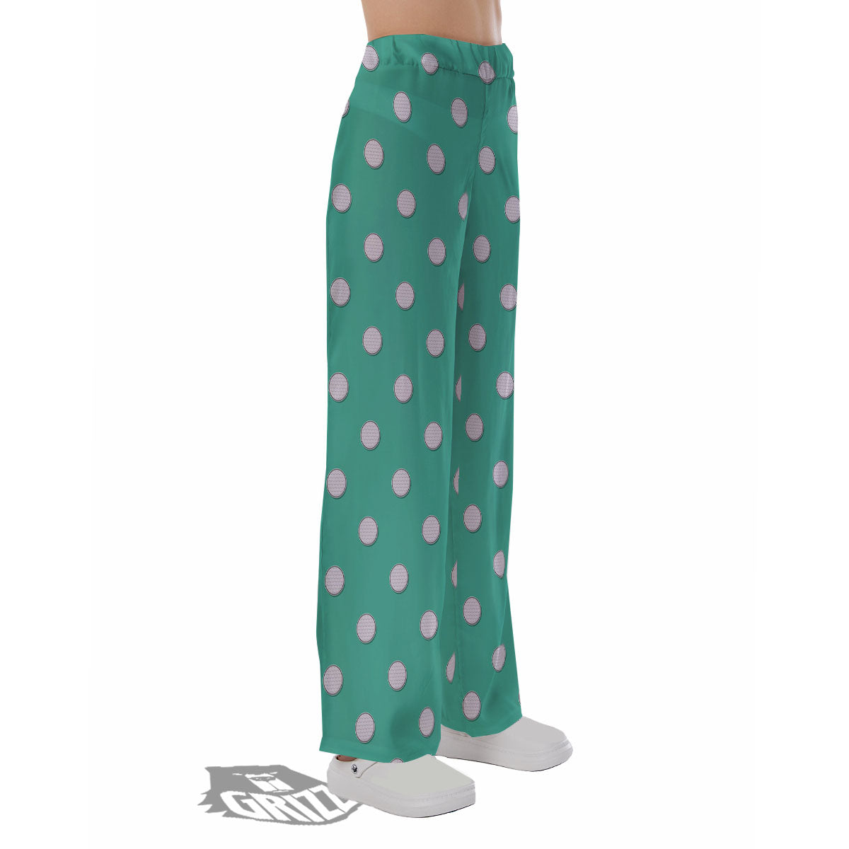Golf Ball Print Pattern Pajama Pants-grizzshop