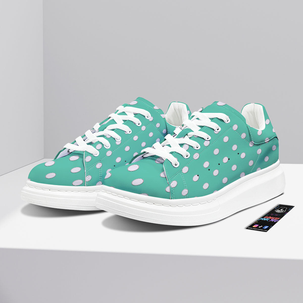 Golf Ball Print Pattern Platform Shoes-grizzshop