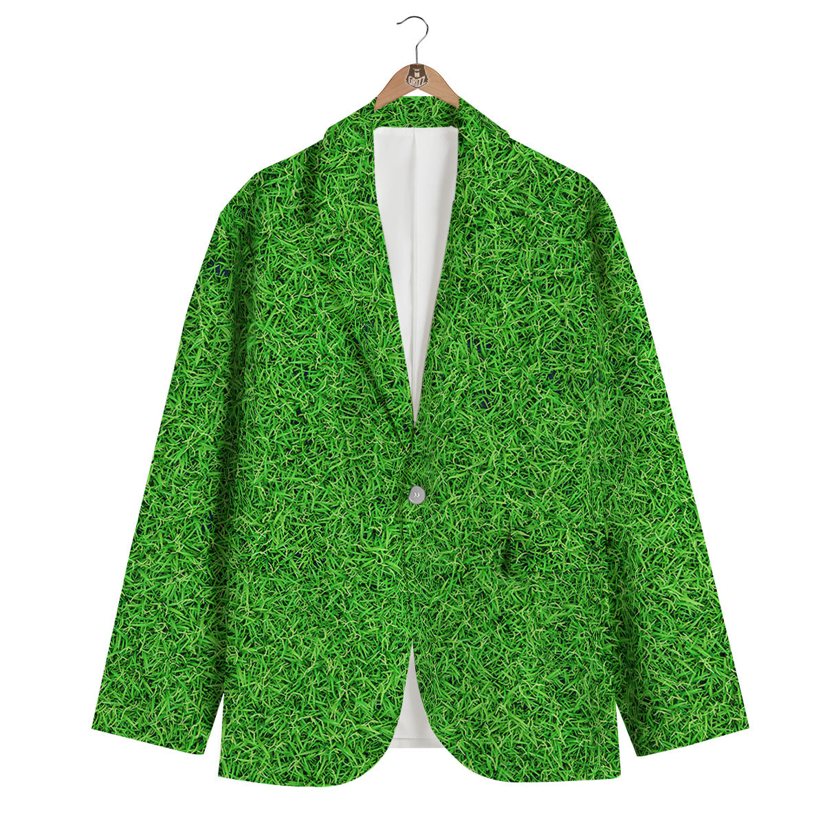 Golf Grass Print Men's Blazer-grizzshop