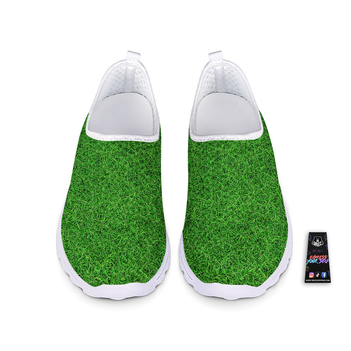 Golf Grass Print Nurse Shoes-grizzshop