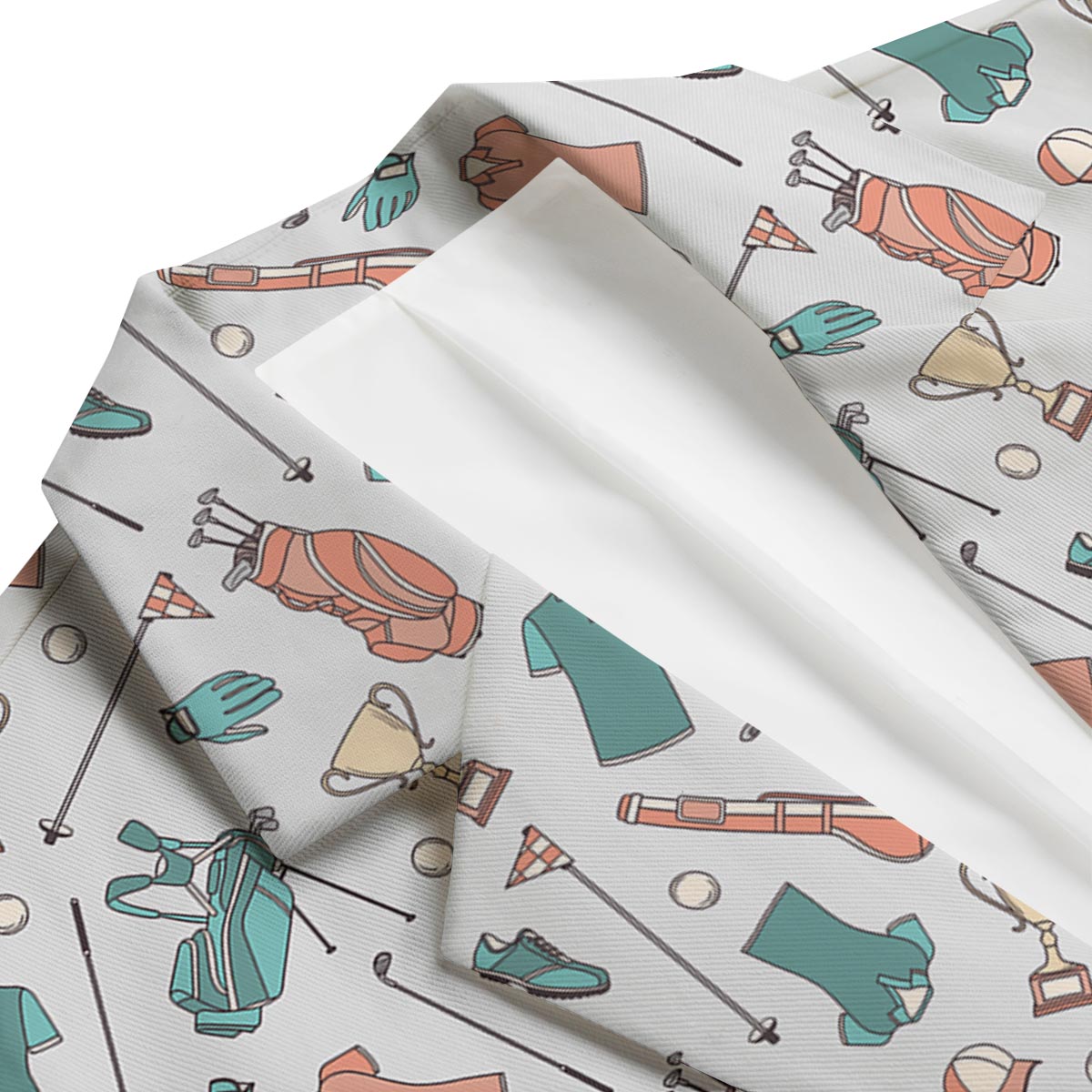 Golf Pattern Print Men's Blazer-grizzshop